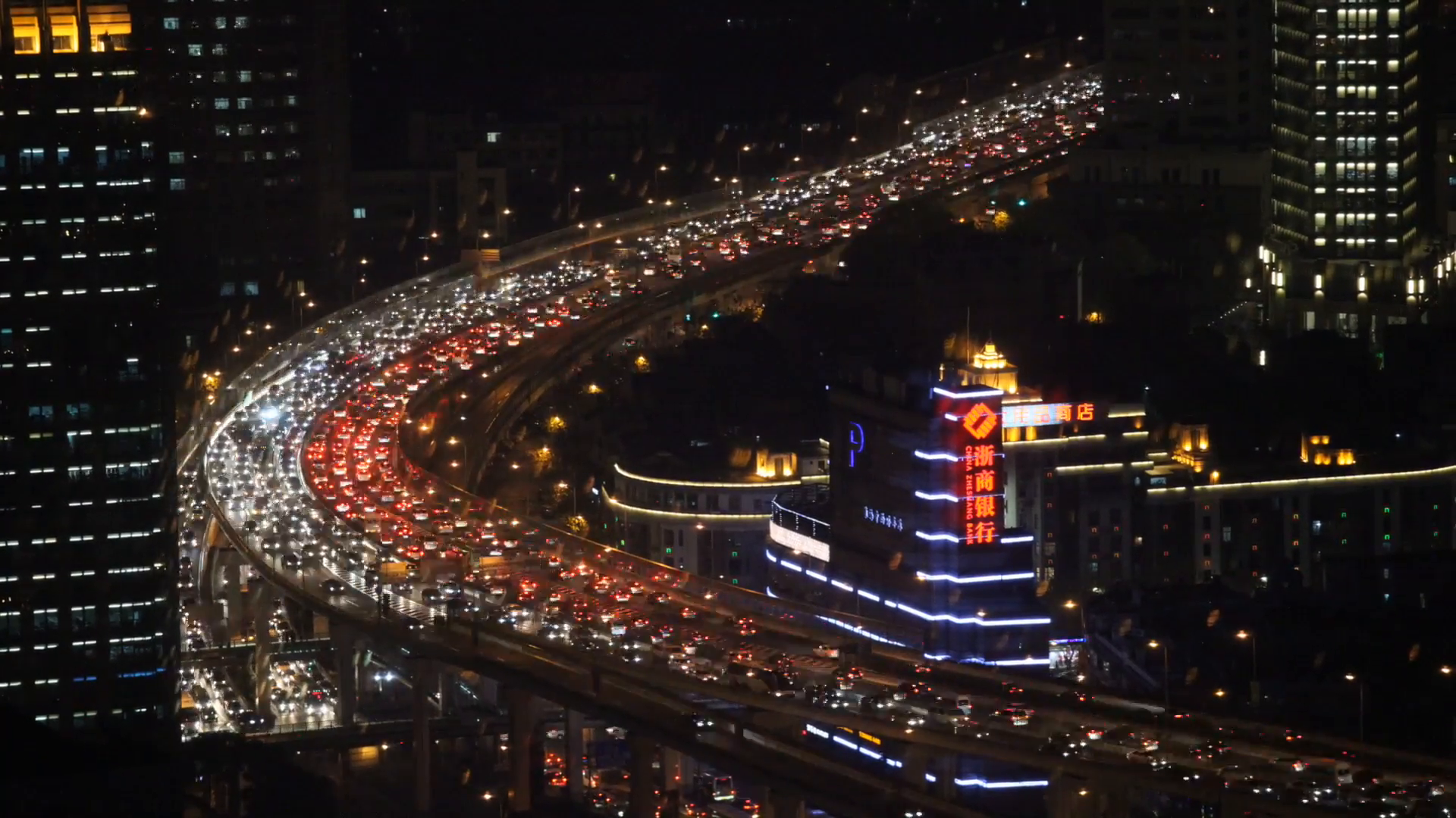 Shanghai Highway Nighttime Timelapse Stock Video Footage - Videoblocks