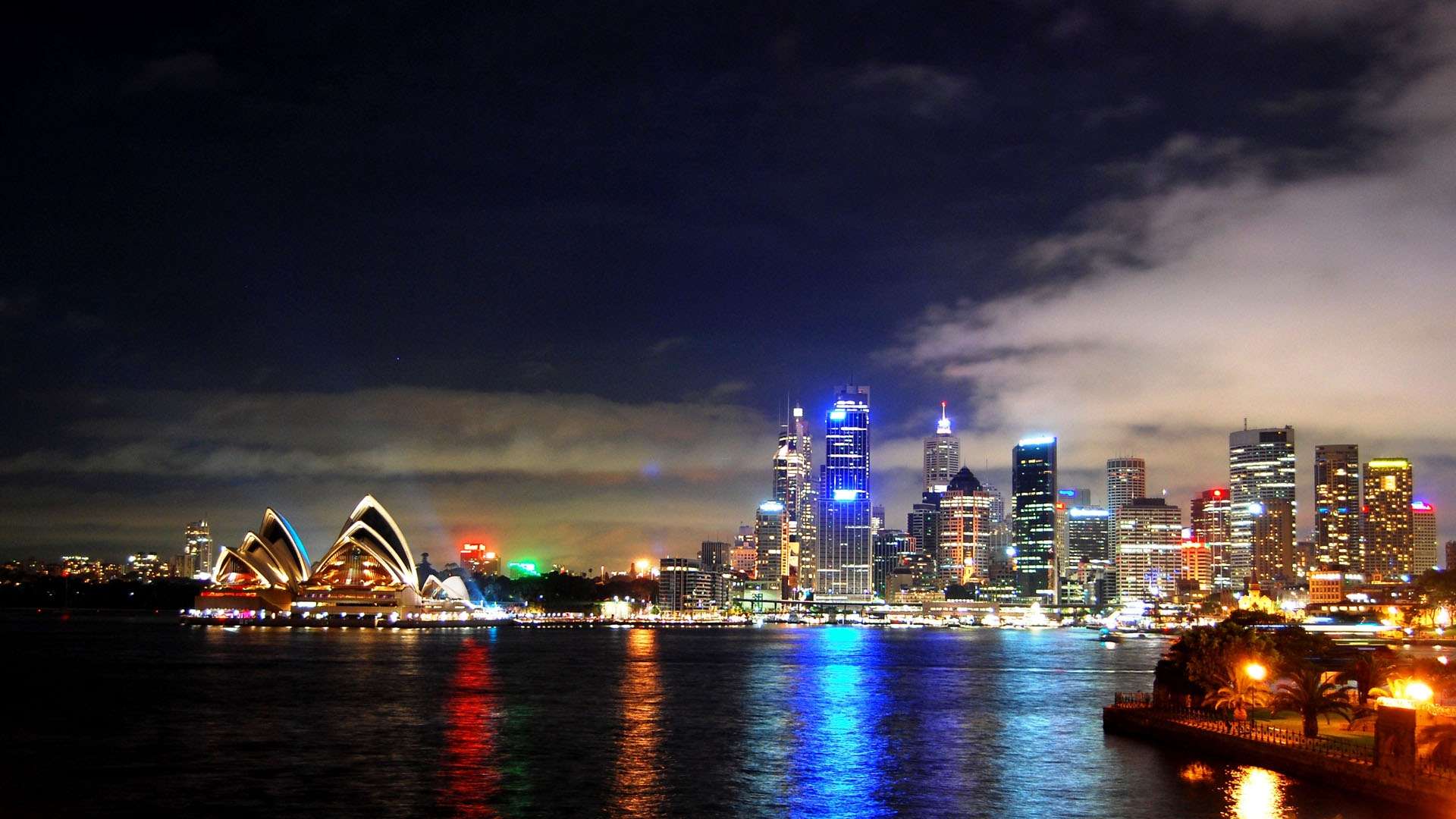 Great Night View Of Sydney CBD And Opera House