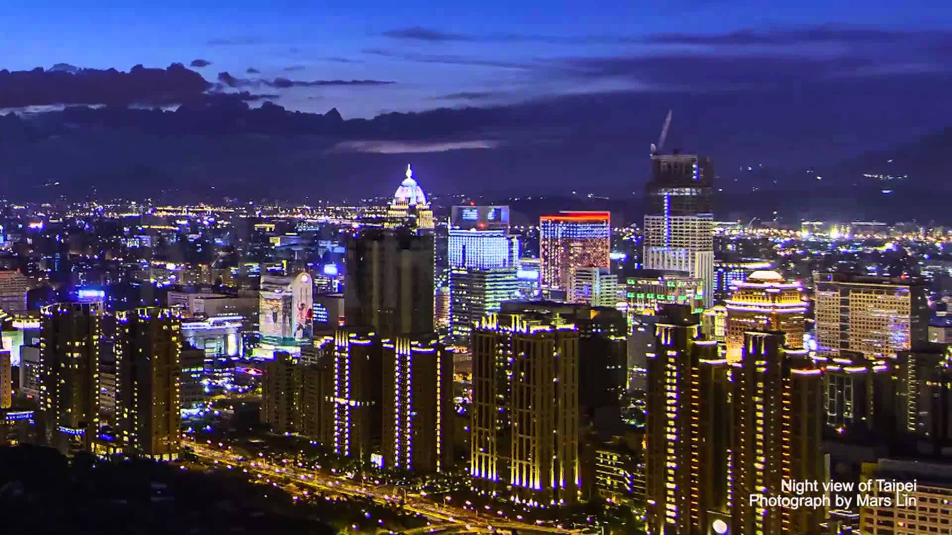 縮時攝影- 美麗台灣: Night view of Taipei (HD) - YouTube