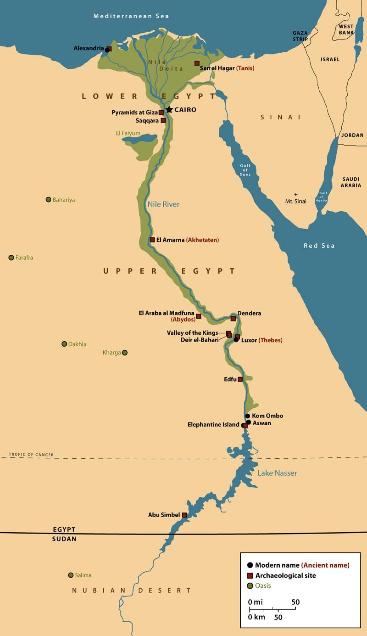Nilo Egipte žemėlapis - žemėlapis nilo Egipte (Šiaurės Afrika Afrika)