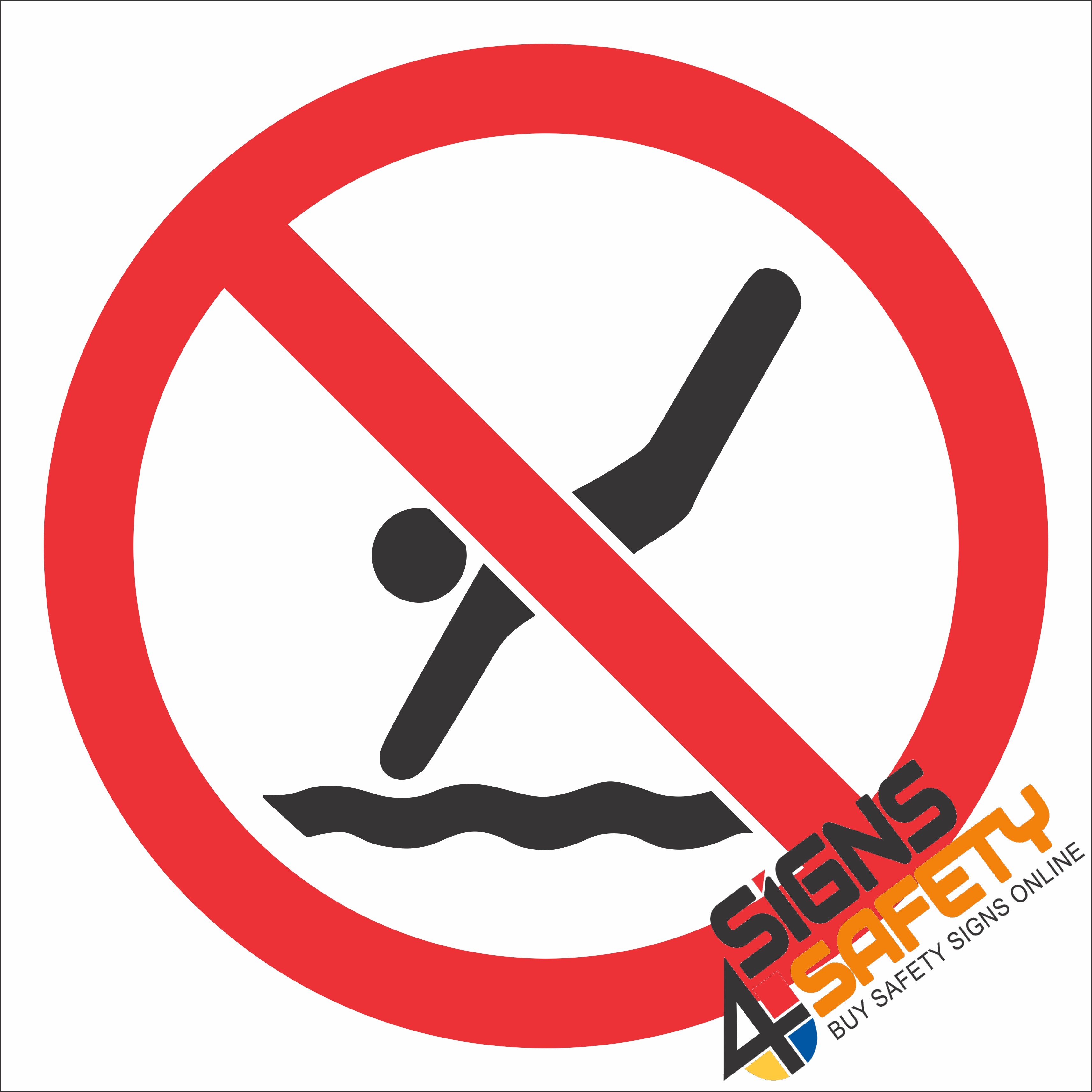 PR1) No Diving Sign - Signs4Safety