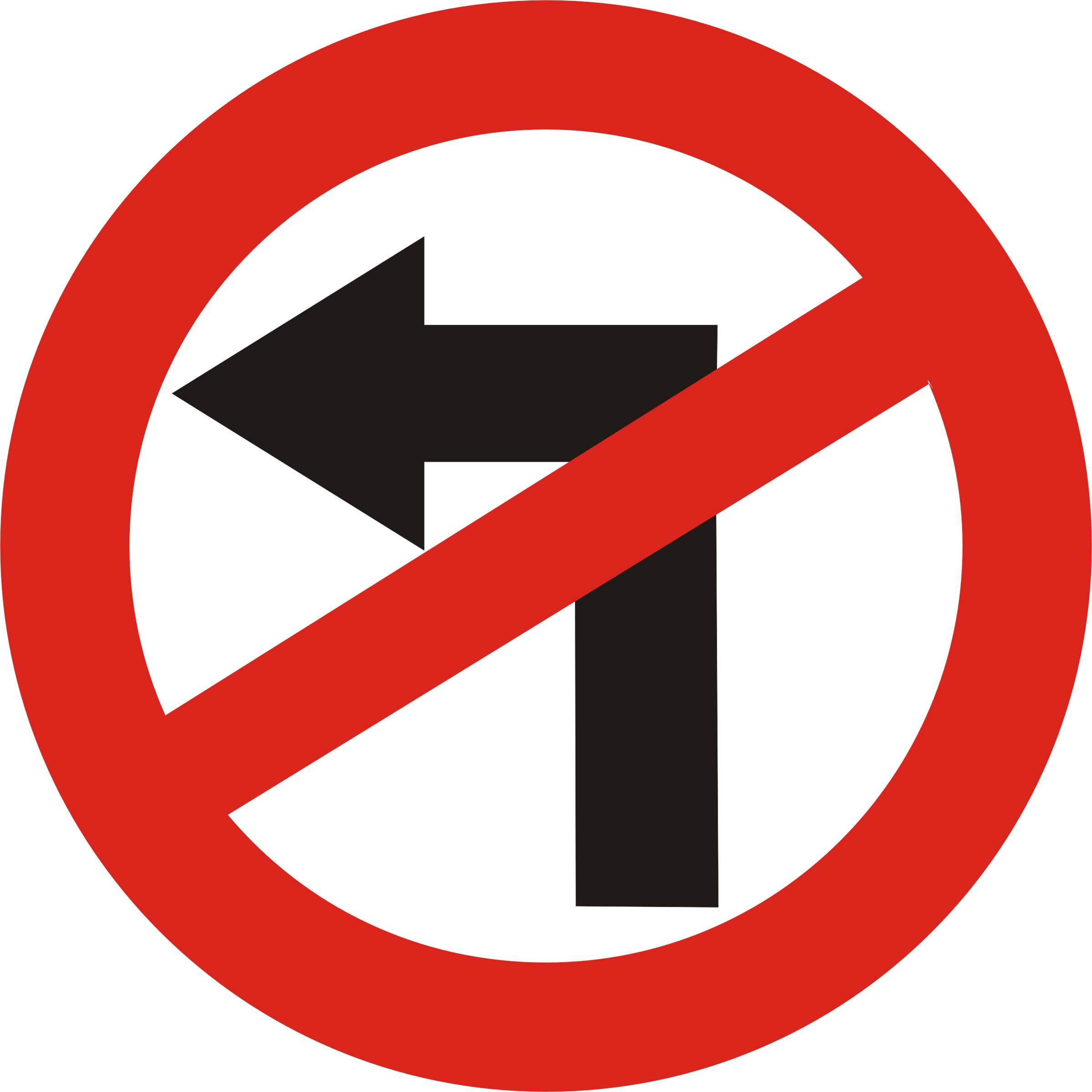 File:Road Sign No Left Turn.jpg - Wikimedia Commons