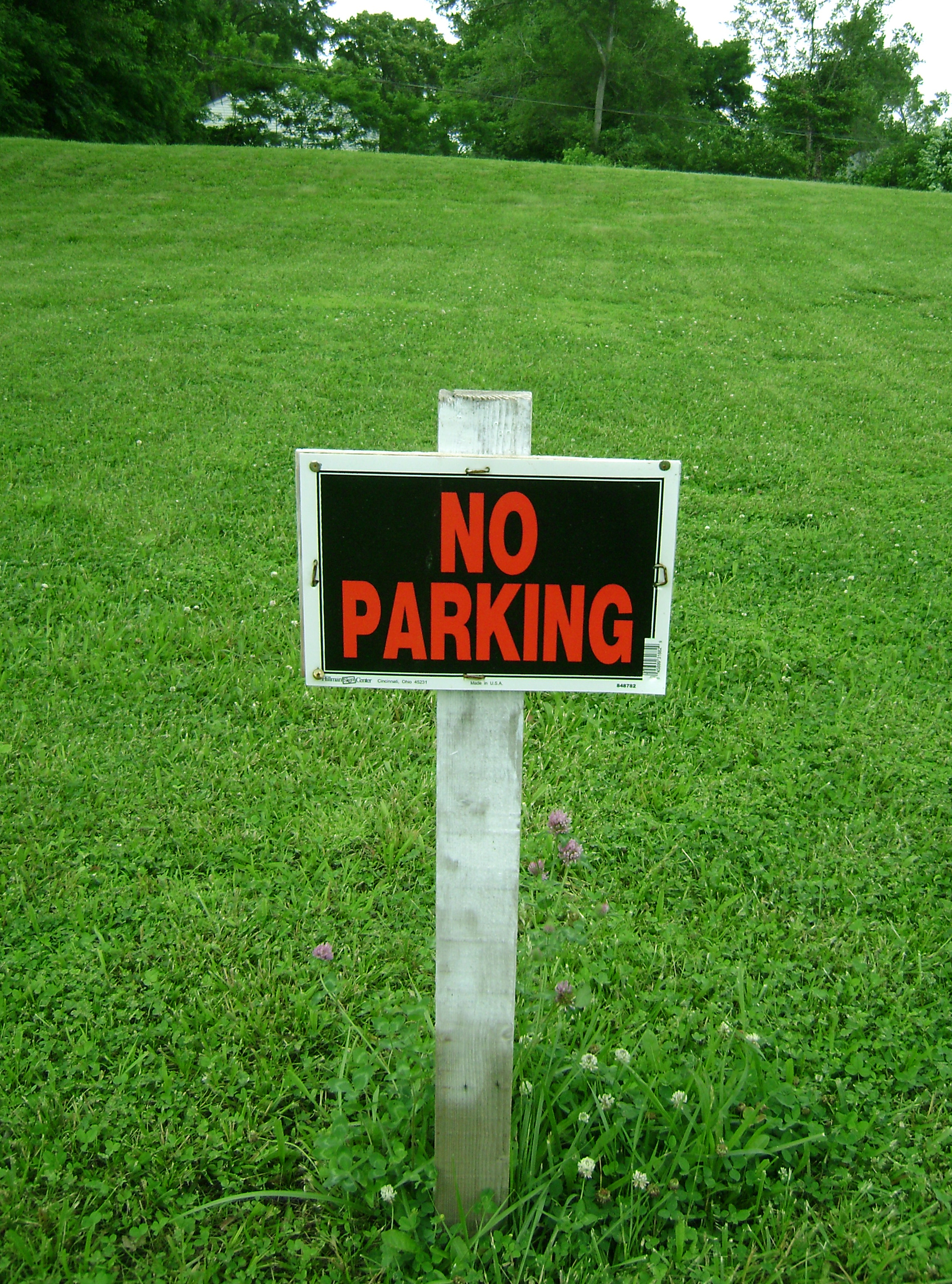 No parking sign on grass, Black, Forbidden, Grass, Green, HQ Photo