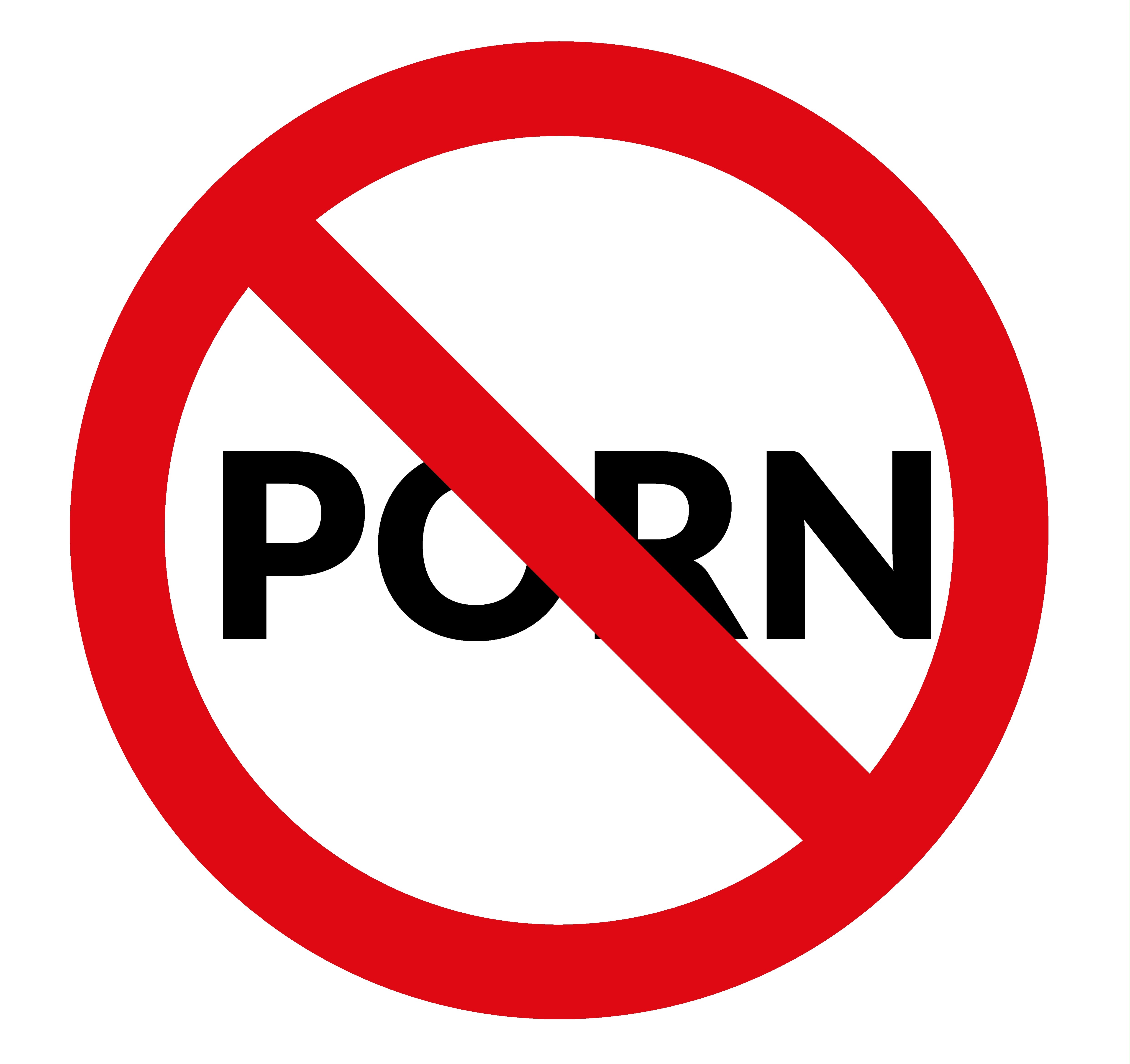 No porn - warning sign photo