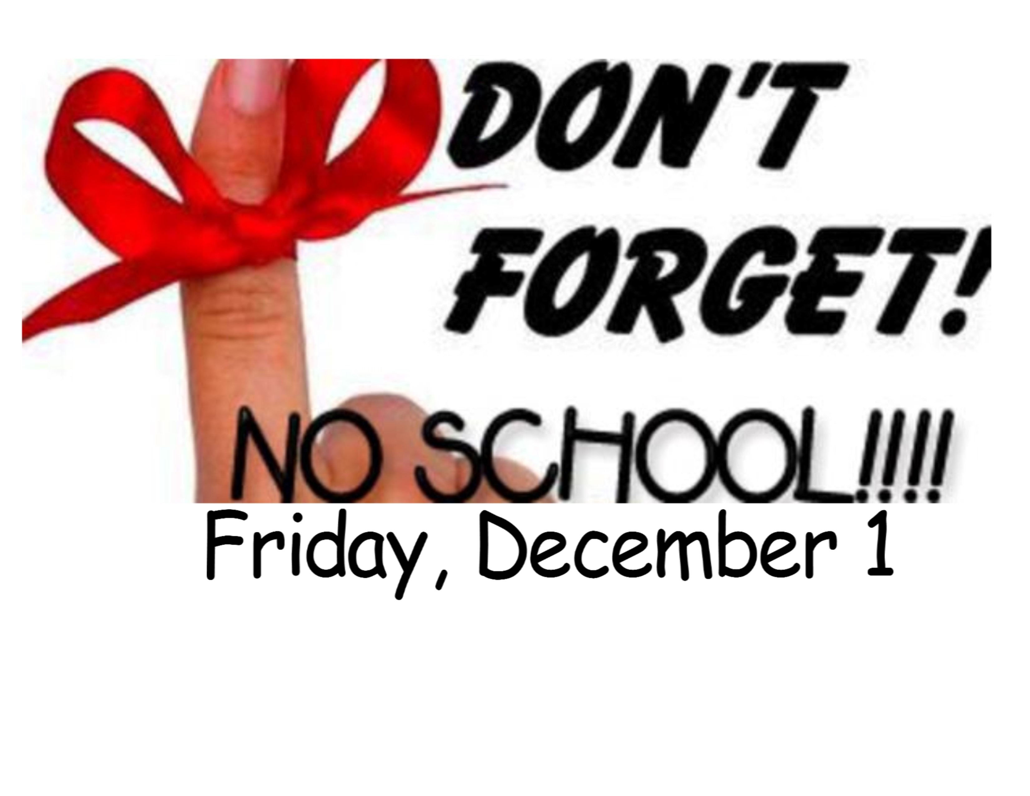 No School Friday, December 1 – Mae Richardson Elementary