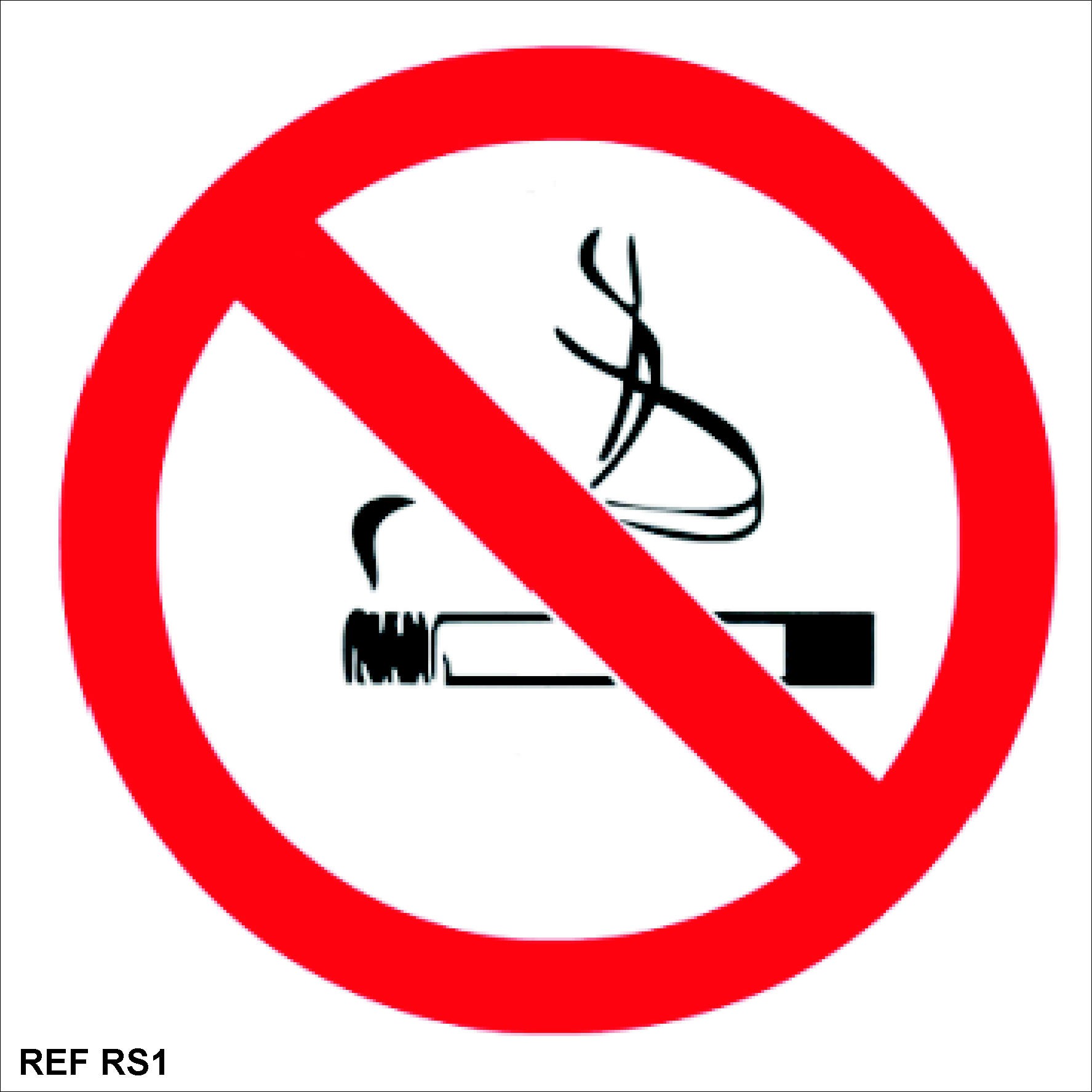 Redfern Labels: No Smoking signs 150 x 150 rs1