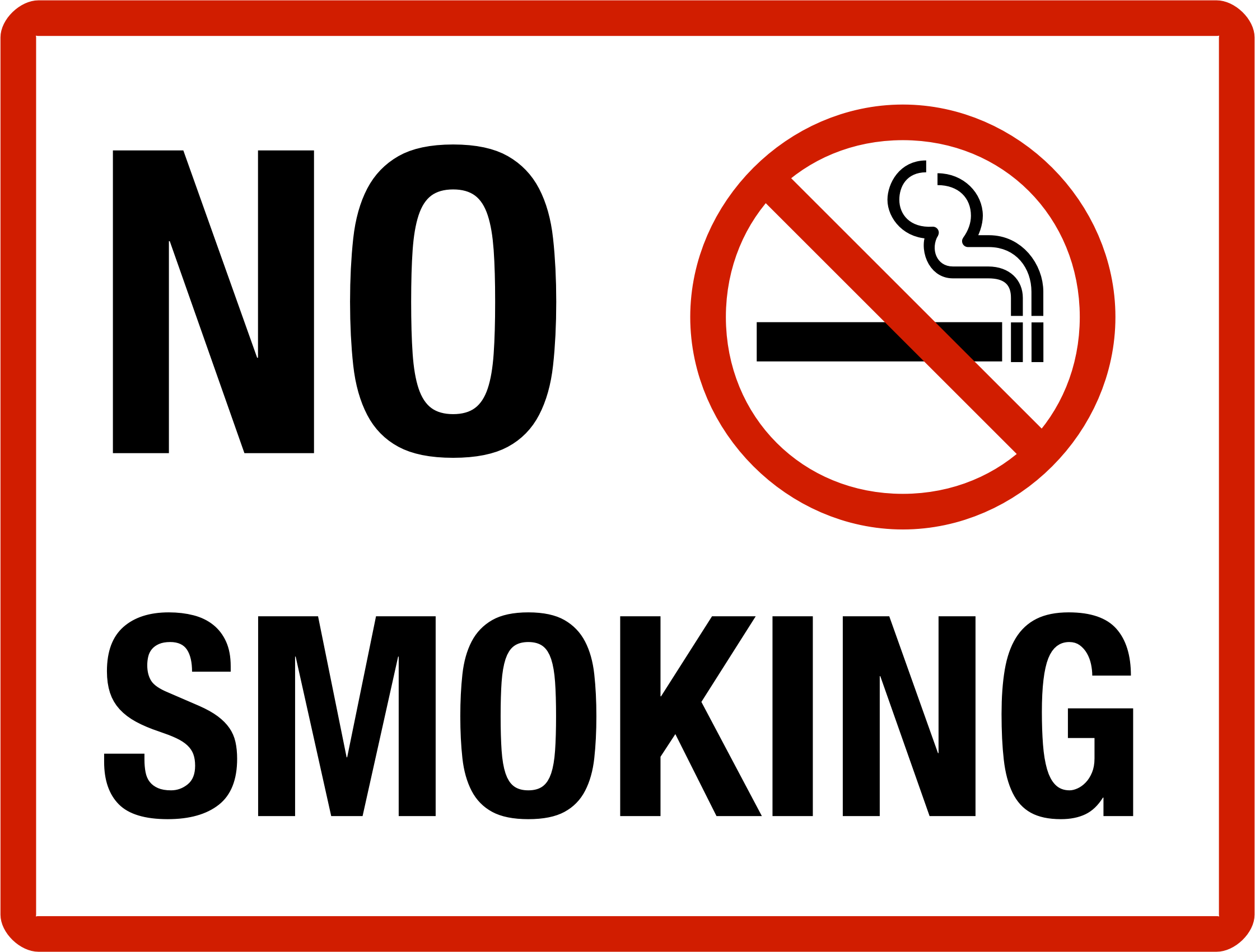 No Smoking Icon And Text - 6643 - TransparentPNG