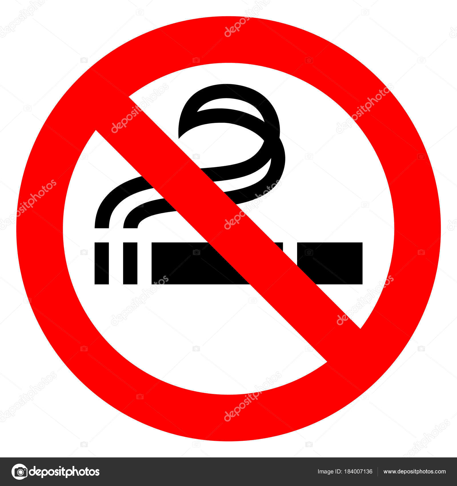 No smoking red sign — Stock Vector © ecelop #184007136