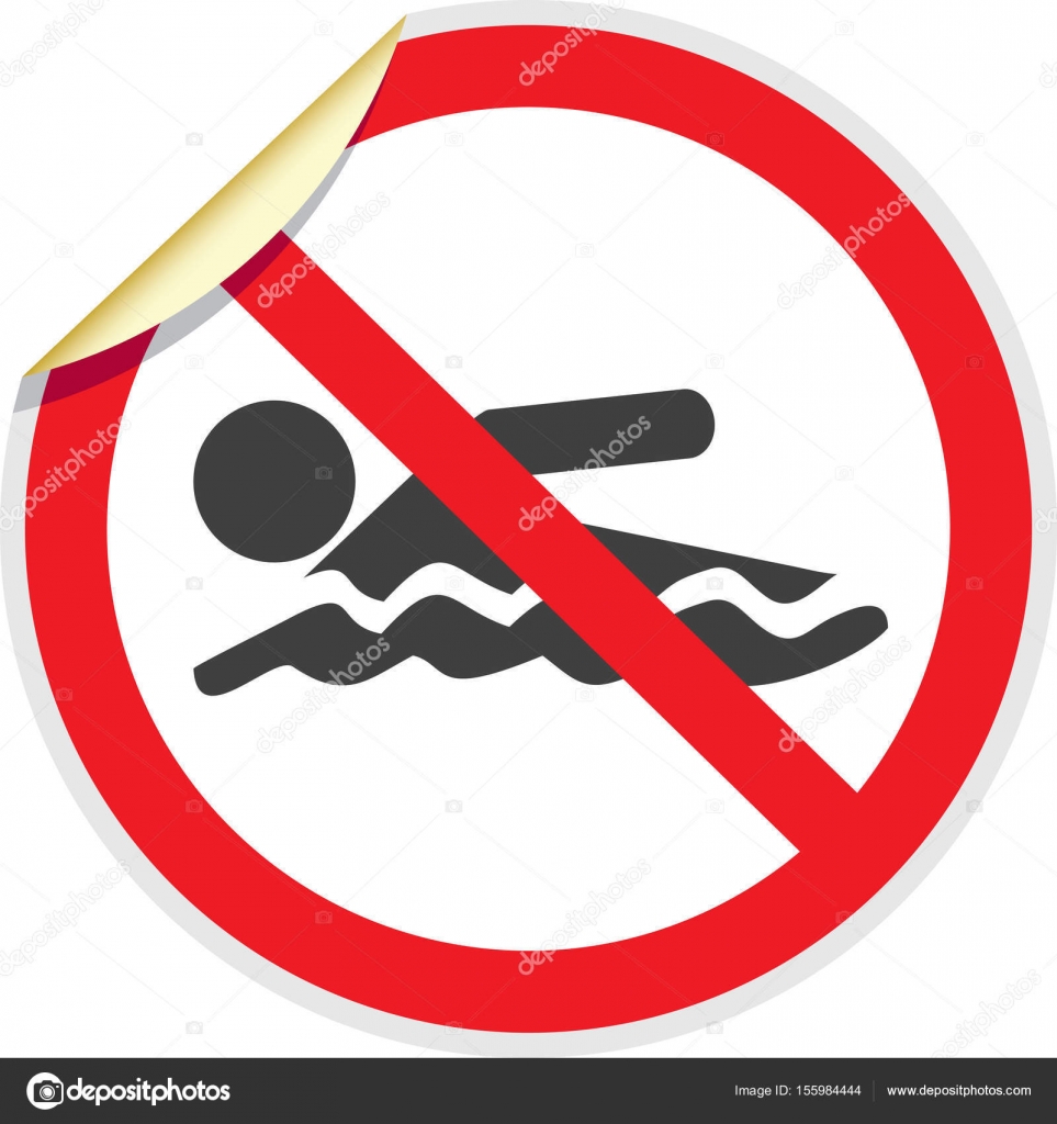No Swimming Sign 3D — Stock Vector © THPStock #155984444