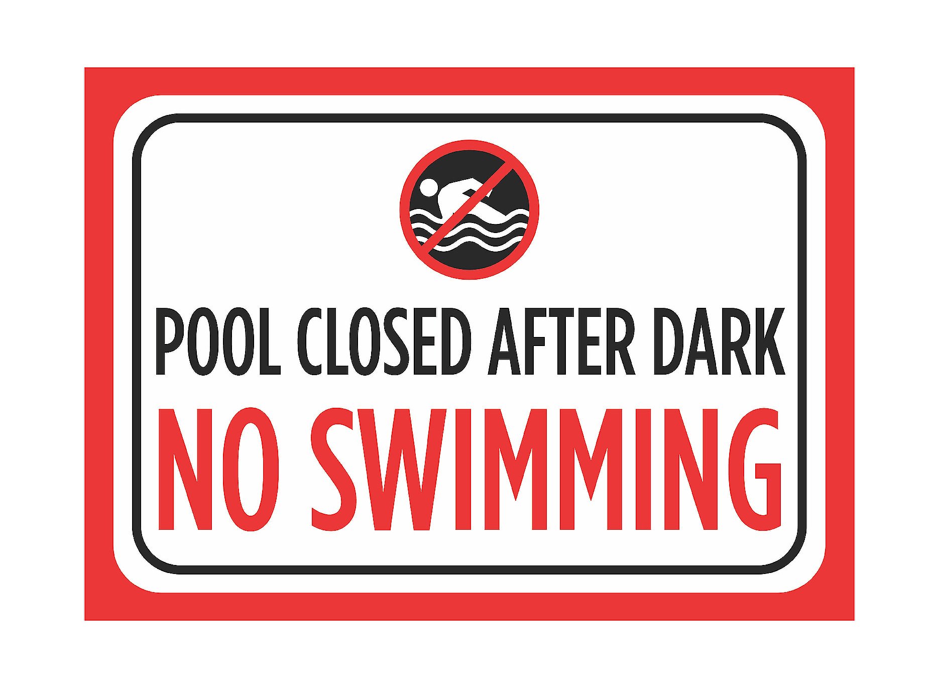 Pool Closed After Dark No Swimming