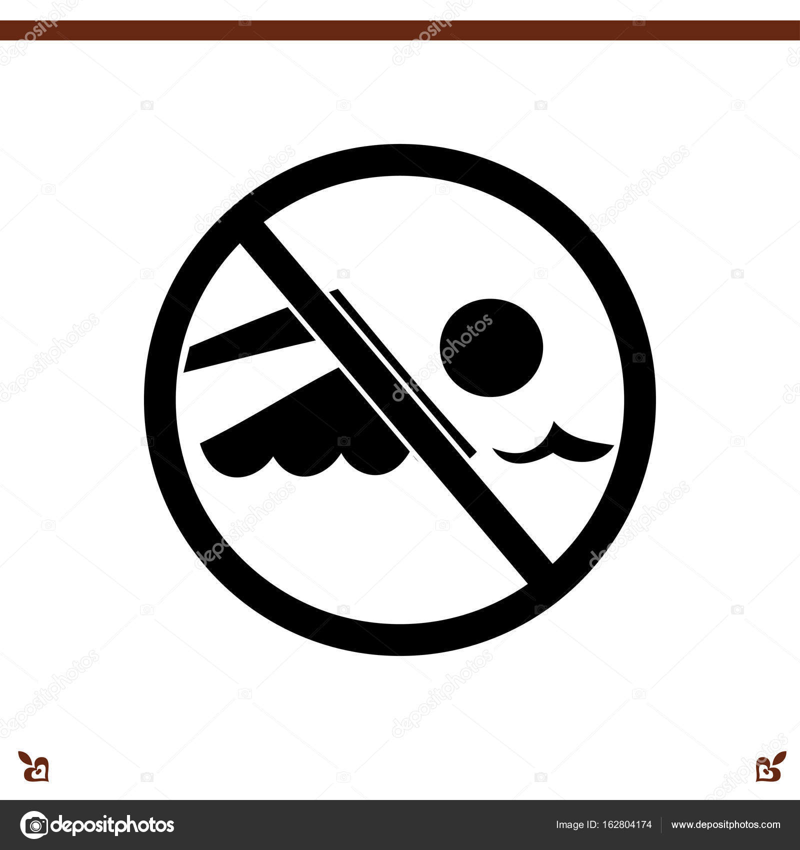No swimming sign — Stock Vector © risovalka2015.gmail.com #162804174