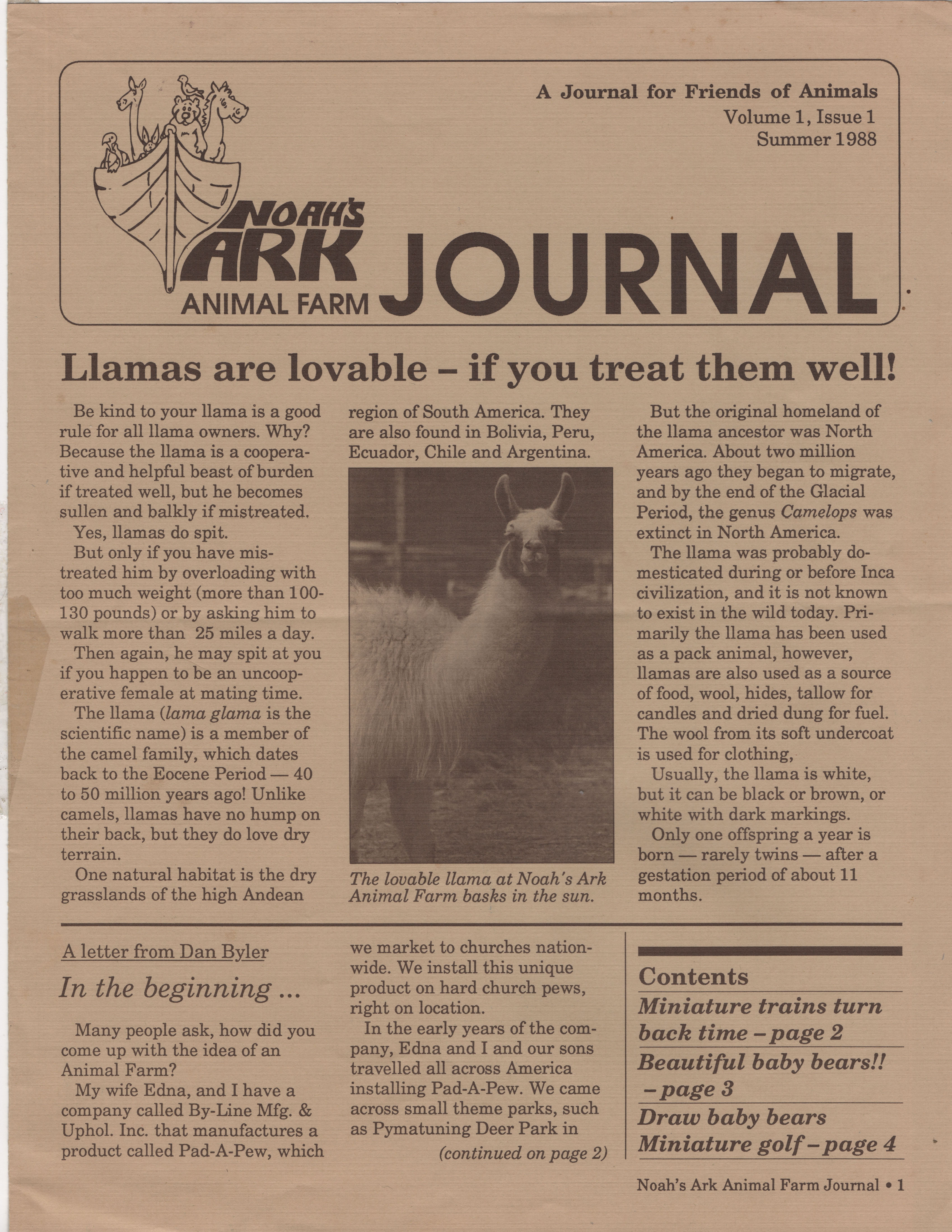 Noah's ark animal farm journal photo