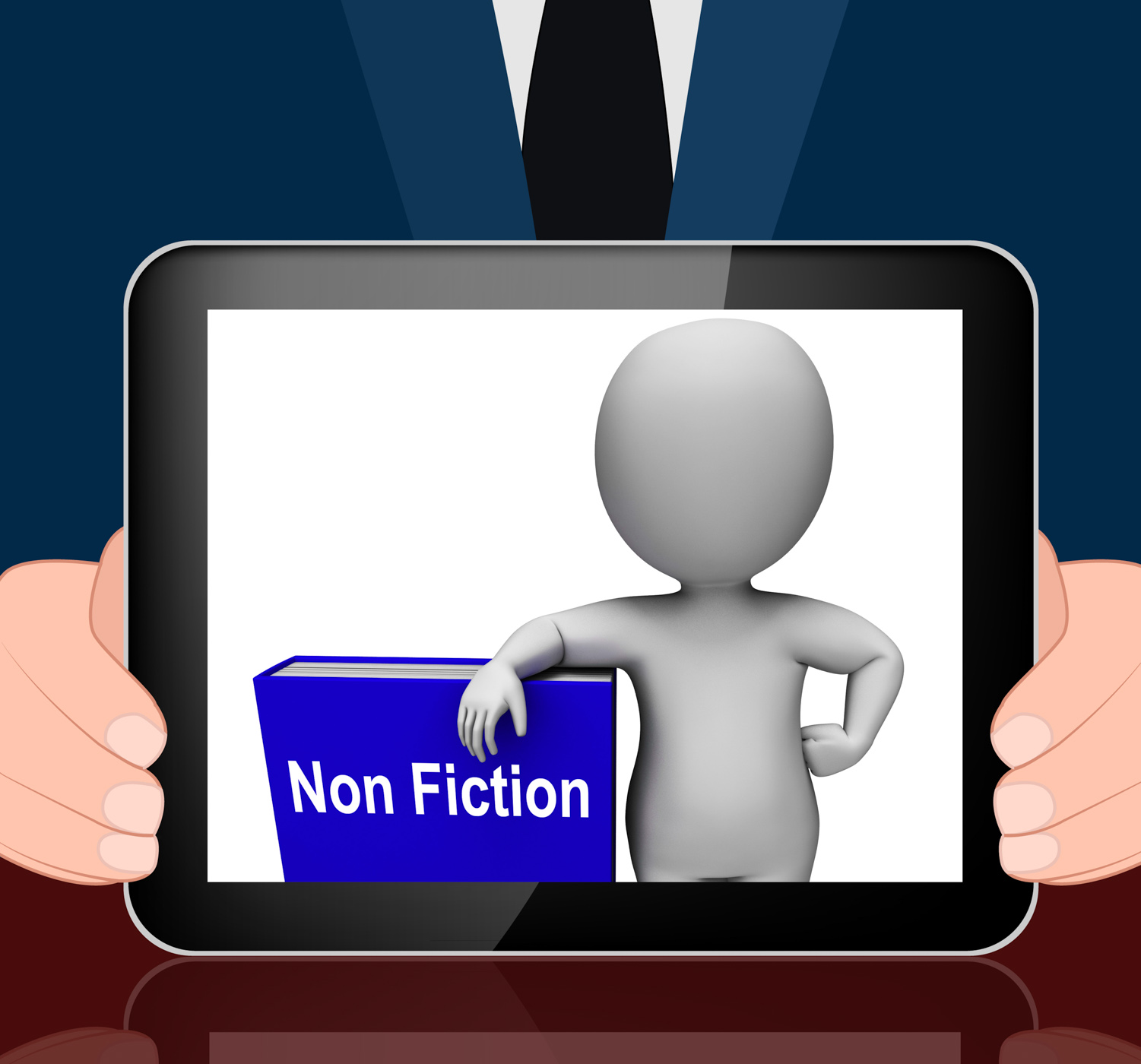 Non Fiction Book And Character Displays Educational Text Or Facts, 3d, Nonfiction, Web, Textbook, HQ Photo