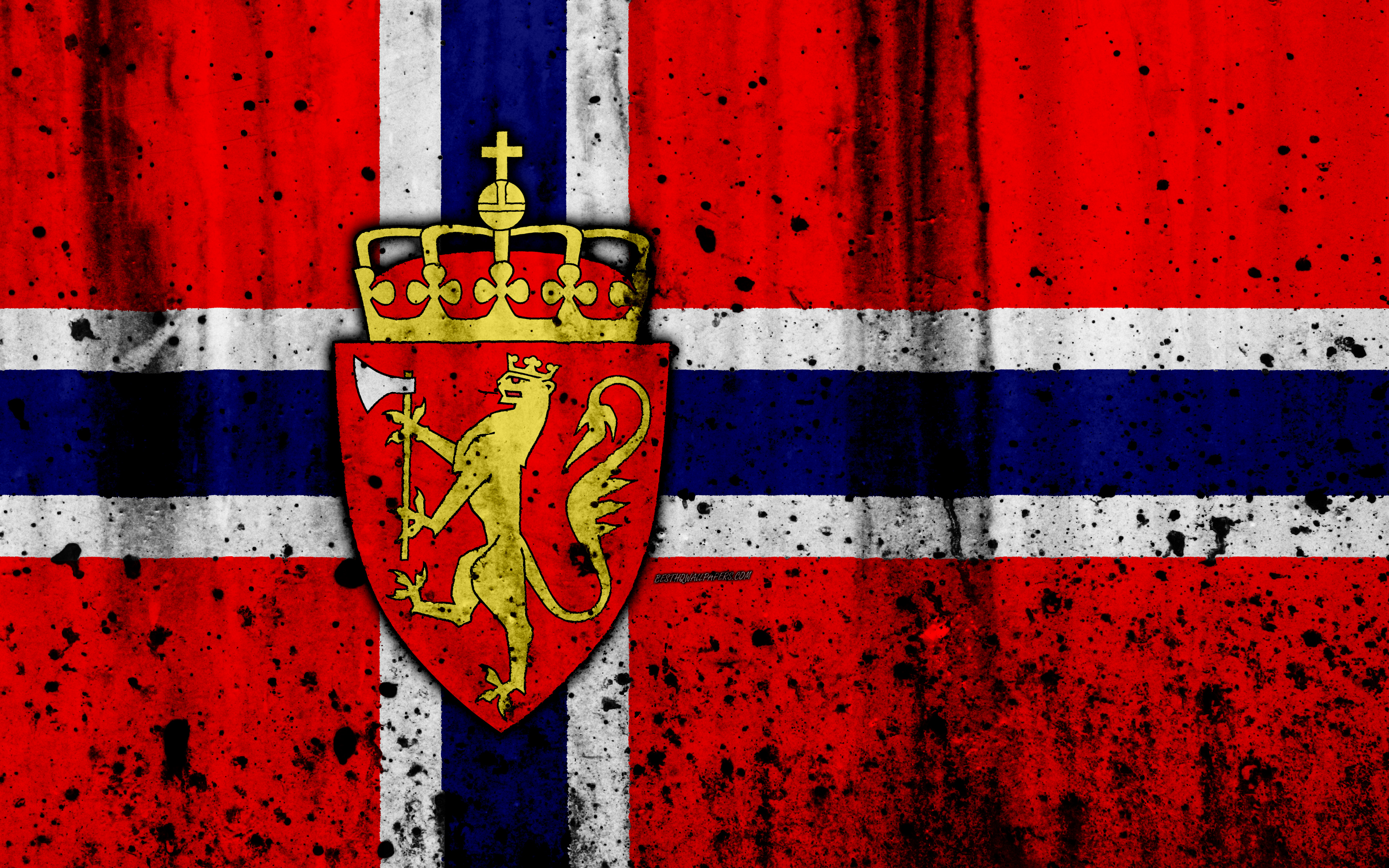 Download wallpapers Norwegian flag, 4k, grunge, flag of Norway ...