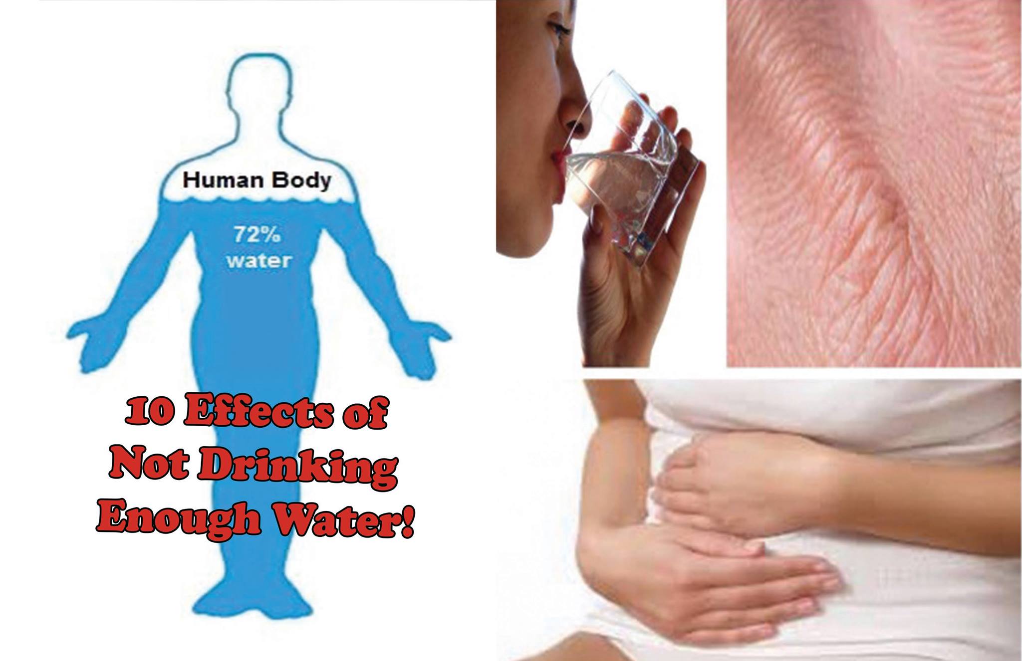 Effects drinking enough of water the not Signs and