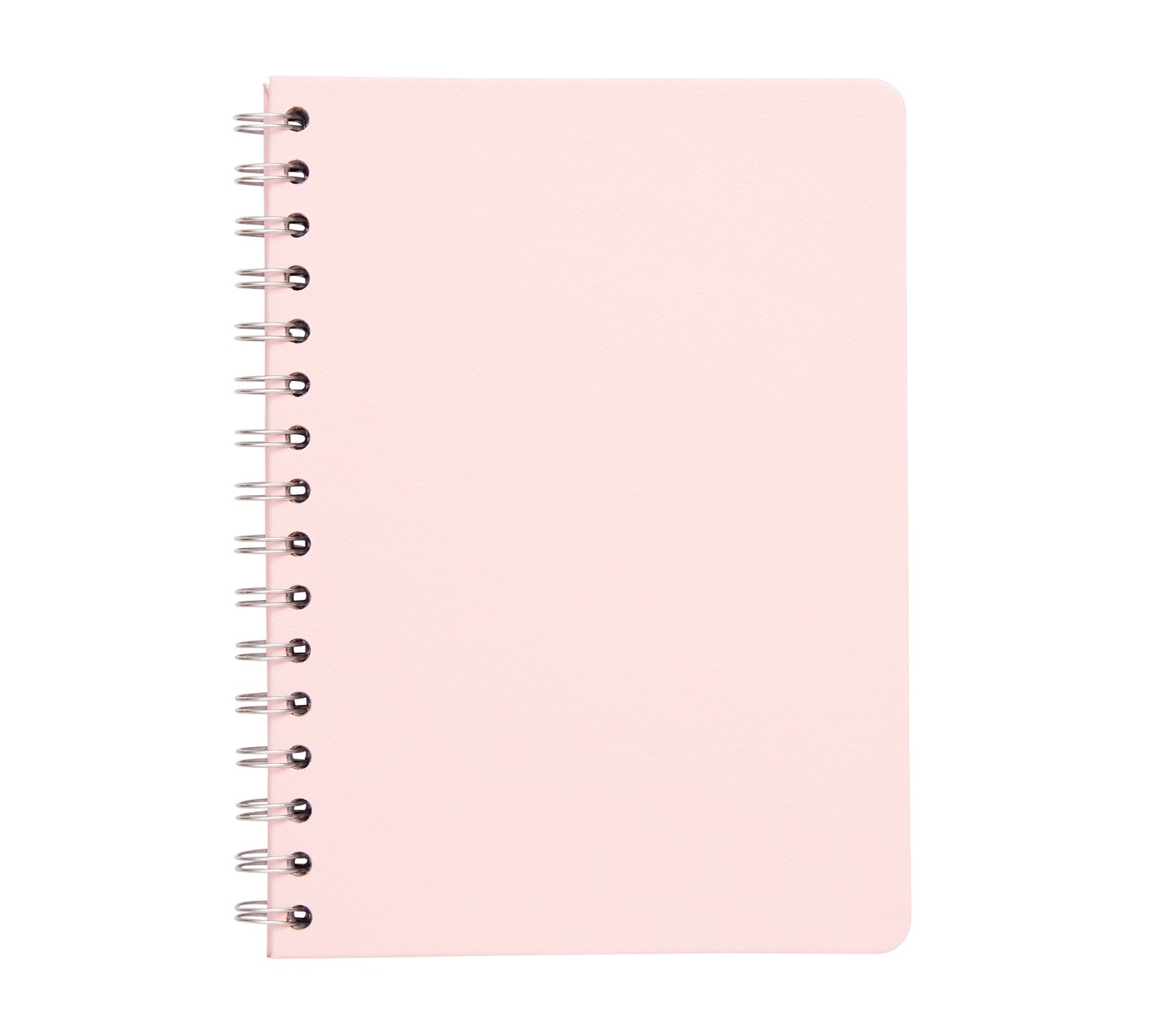 A5 LEATHER NOTEBOOK SPIRAL: PINK