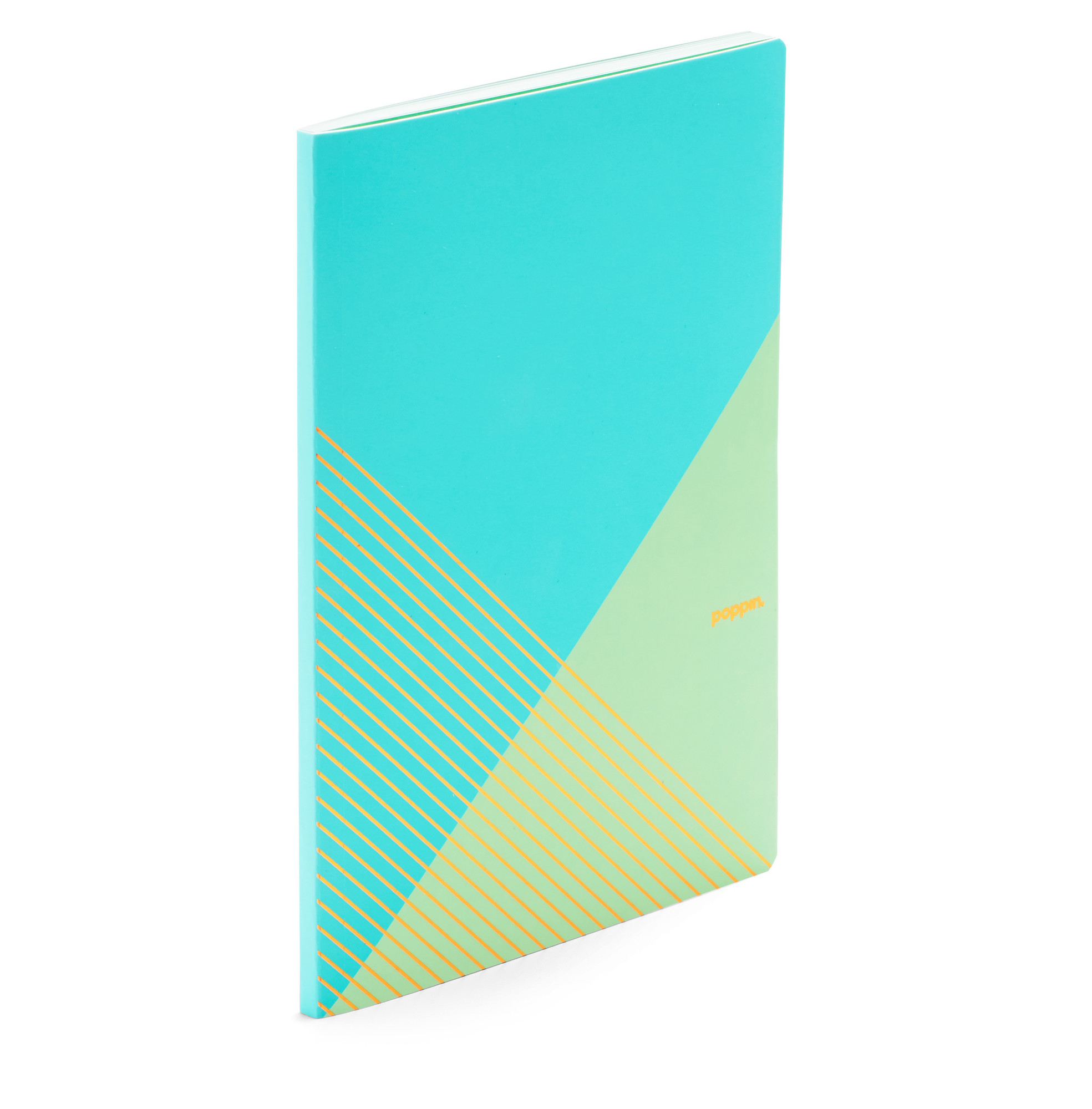 Aqua + Mint Slim Criss-Cross Notebook | Notebooks | Poppin