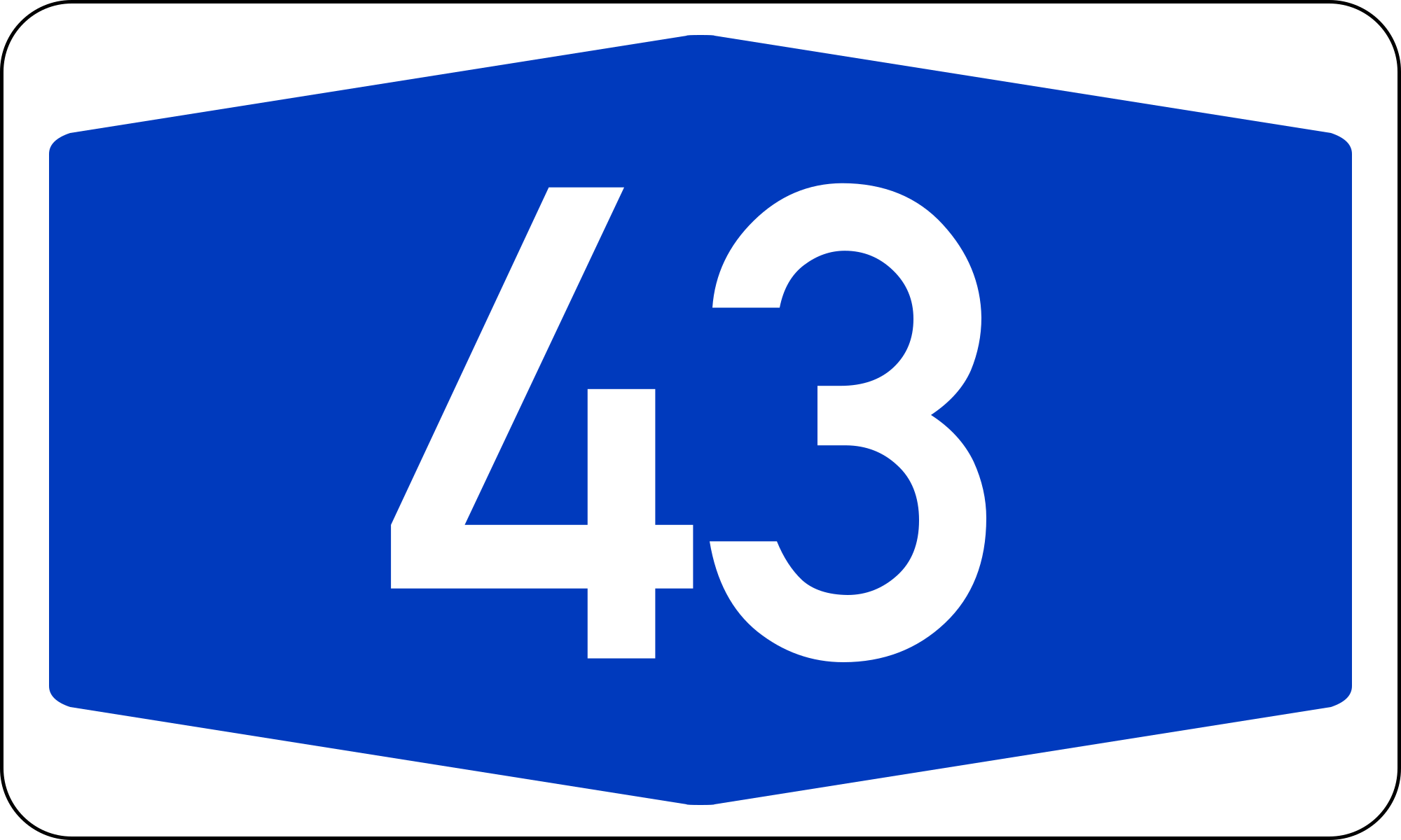 File:Bundesautobahn 43 number.svg - Wikimedia Commons
