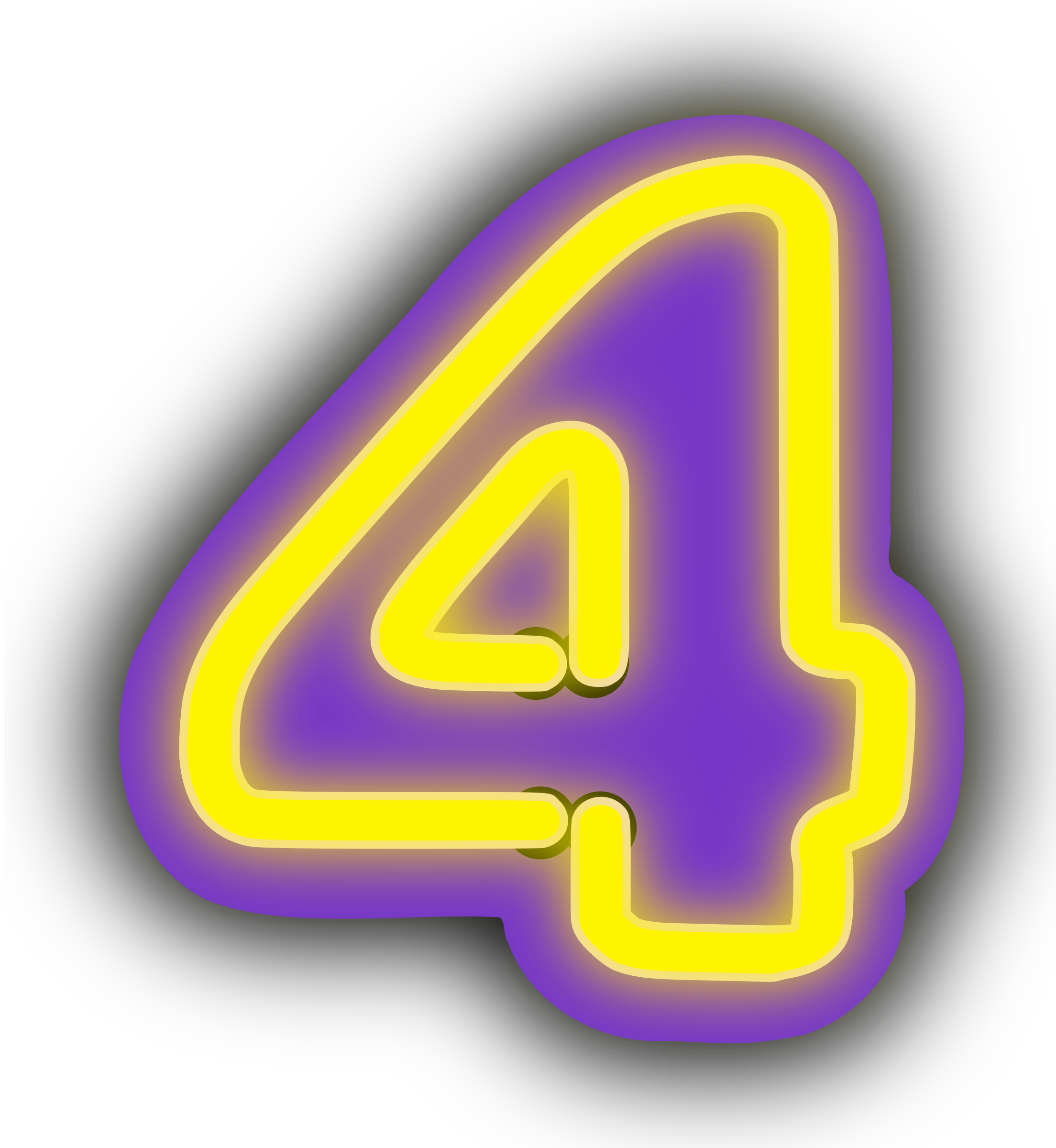 Clipart - Number four
