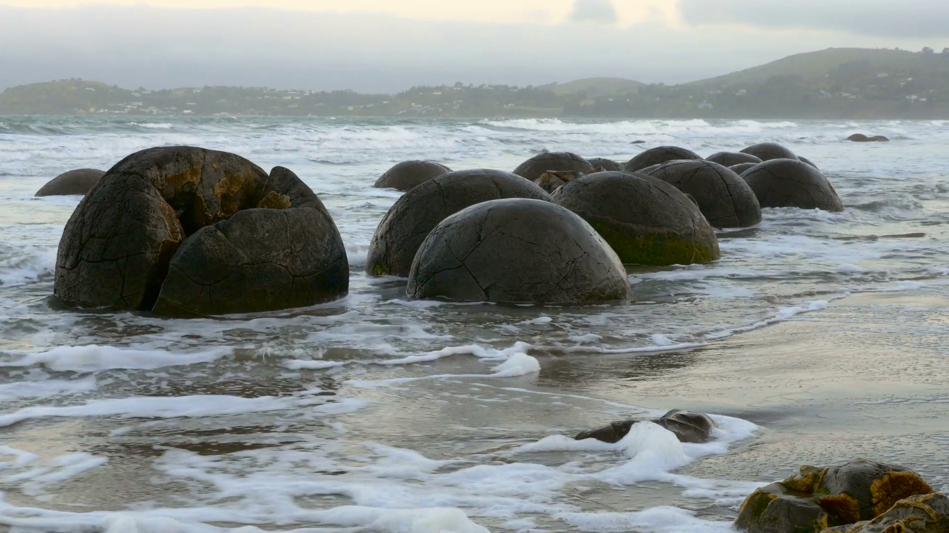 Moeraki Boulders in New Zealand Stock Video Footage - Videoblocks