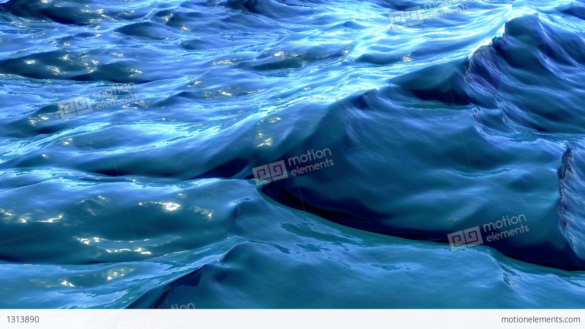 Ocean: Loopable Blue Water Ripples And Waves With Slow Motion Stock ...