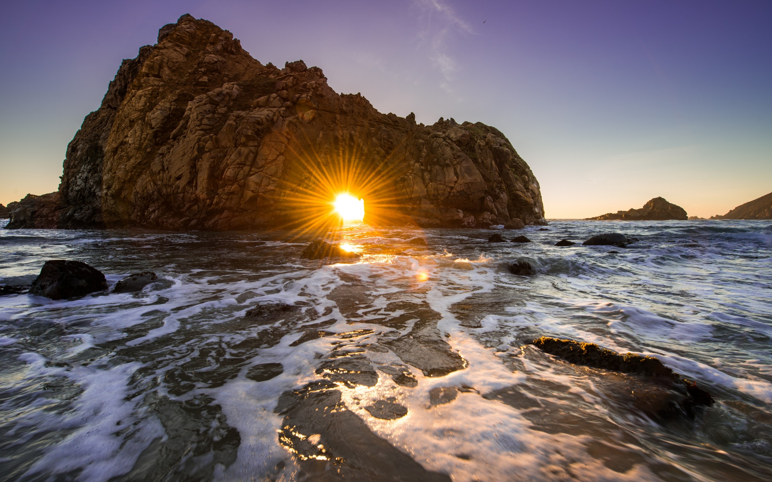 California ocean rock sunset wallpaper | 2560x1600 | 76356 | WallpaperUP