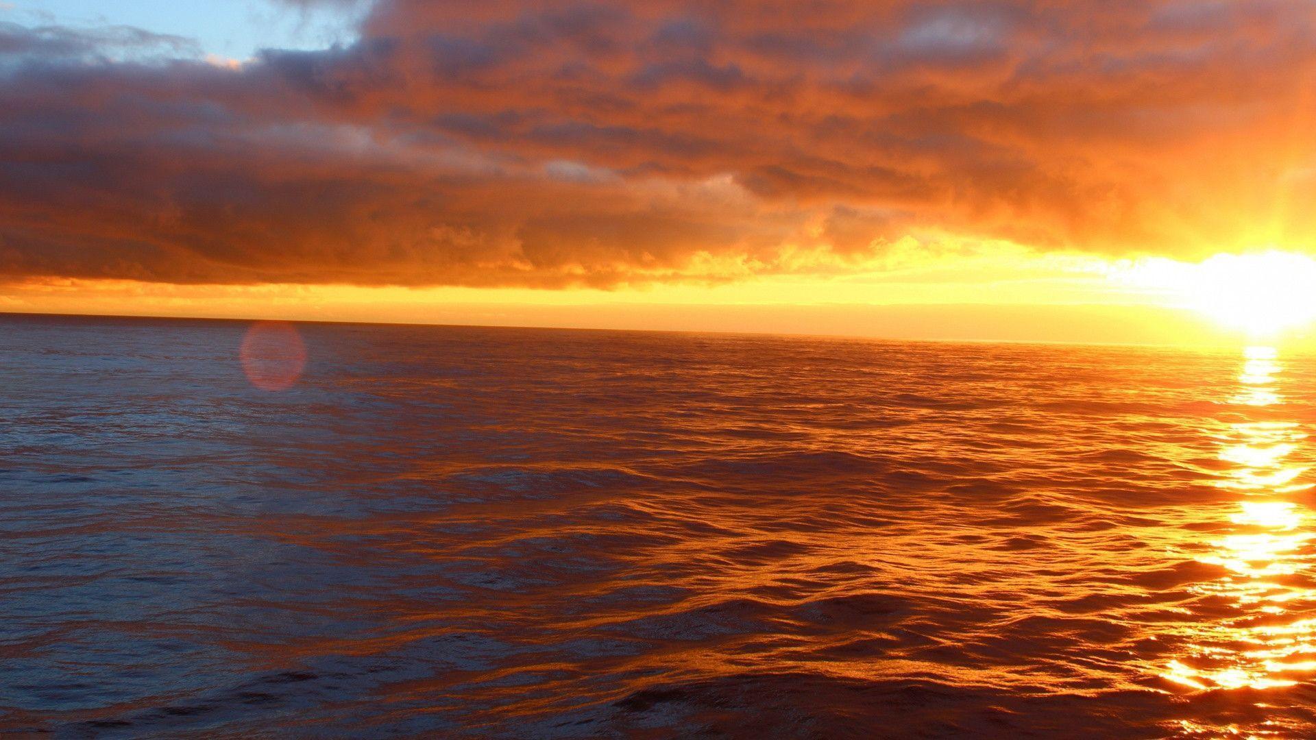 Ocean sunset photo