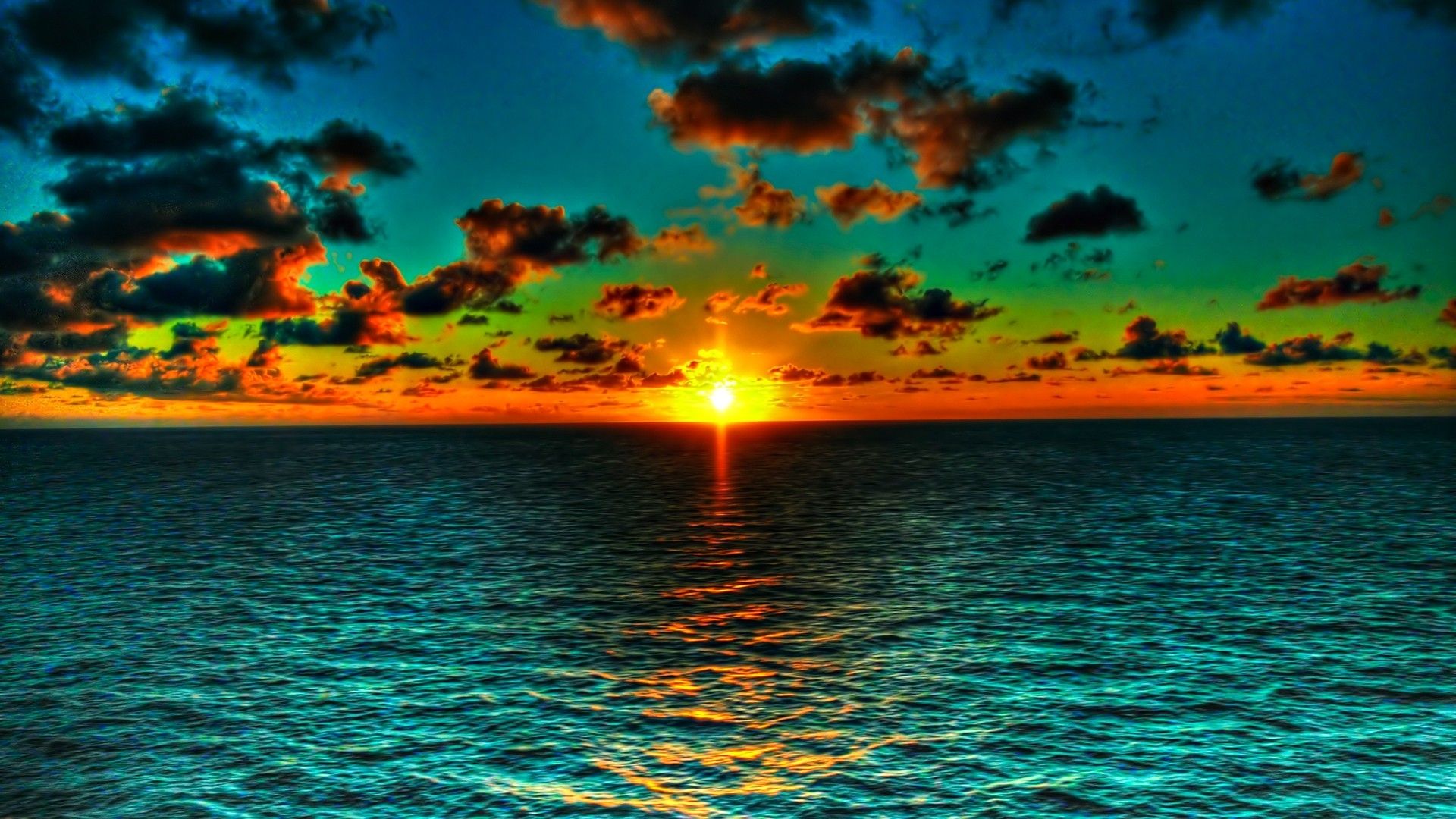 Beautiful Ocean Sunsets Hd Background Wallpaper 16 HD Wallpapers ...