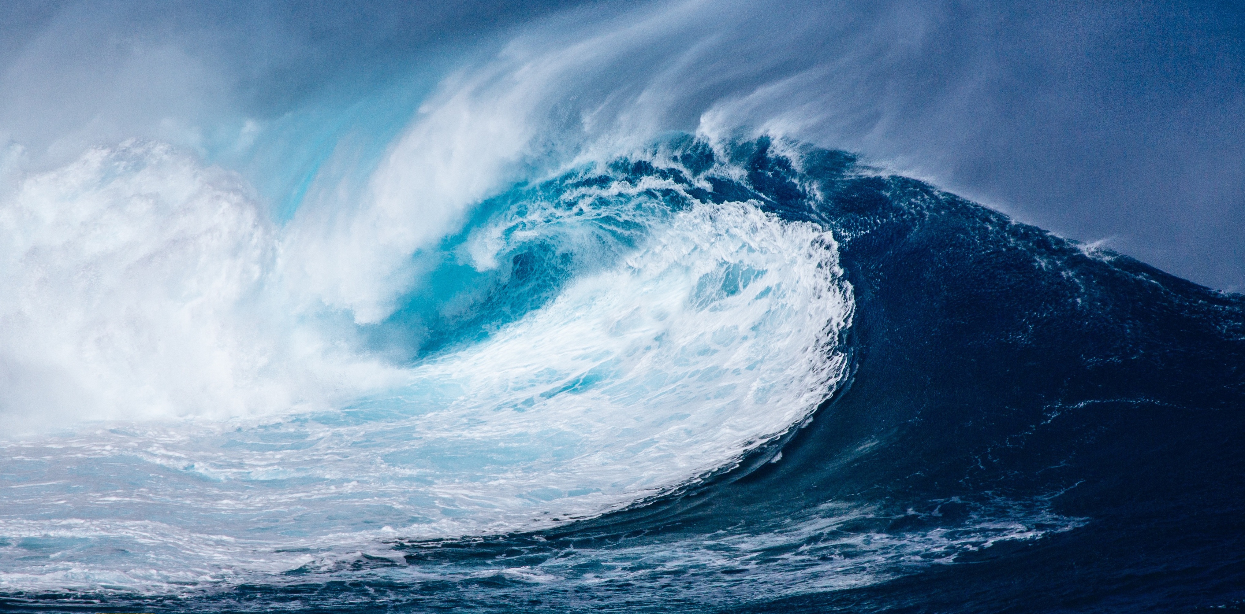 Ocean Wave, Blue, Current, Flow, Nature, HQ Photo