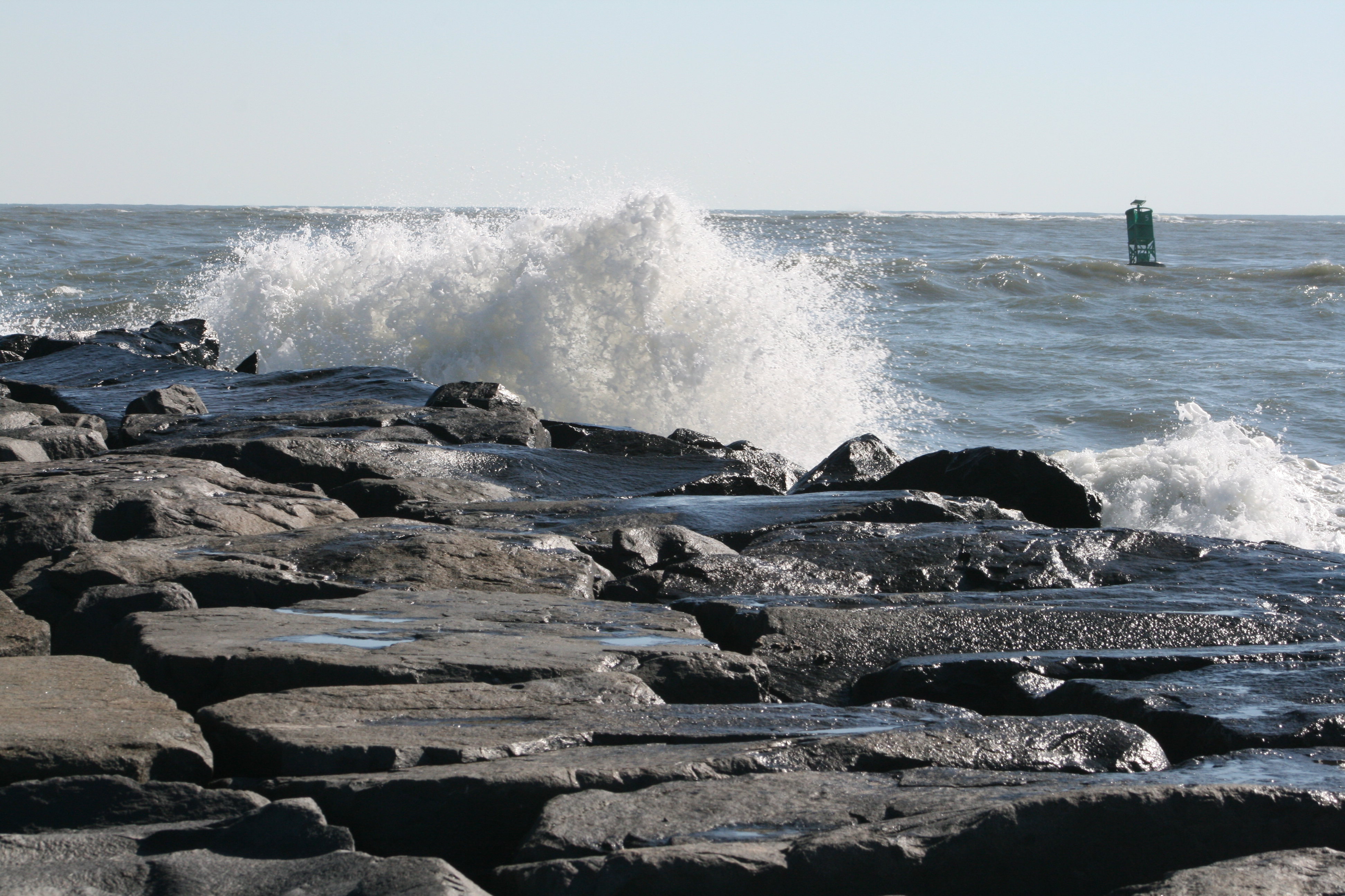 Ocean Waves, City, Cliffs, Coast, Maryland, HQ Photo