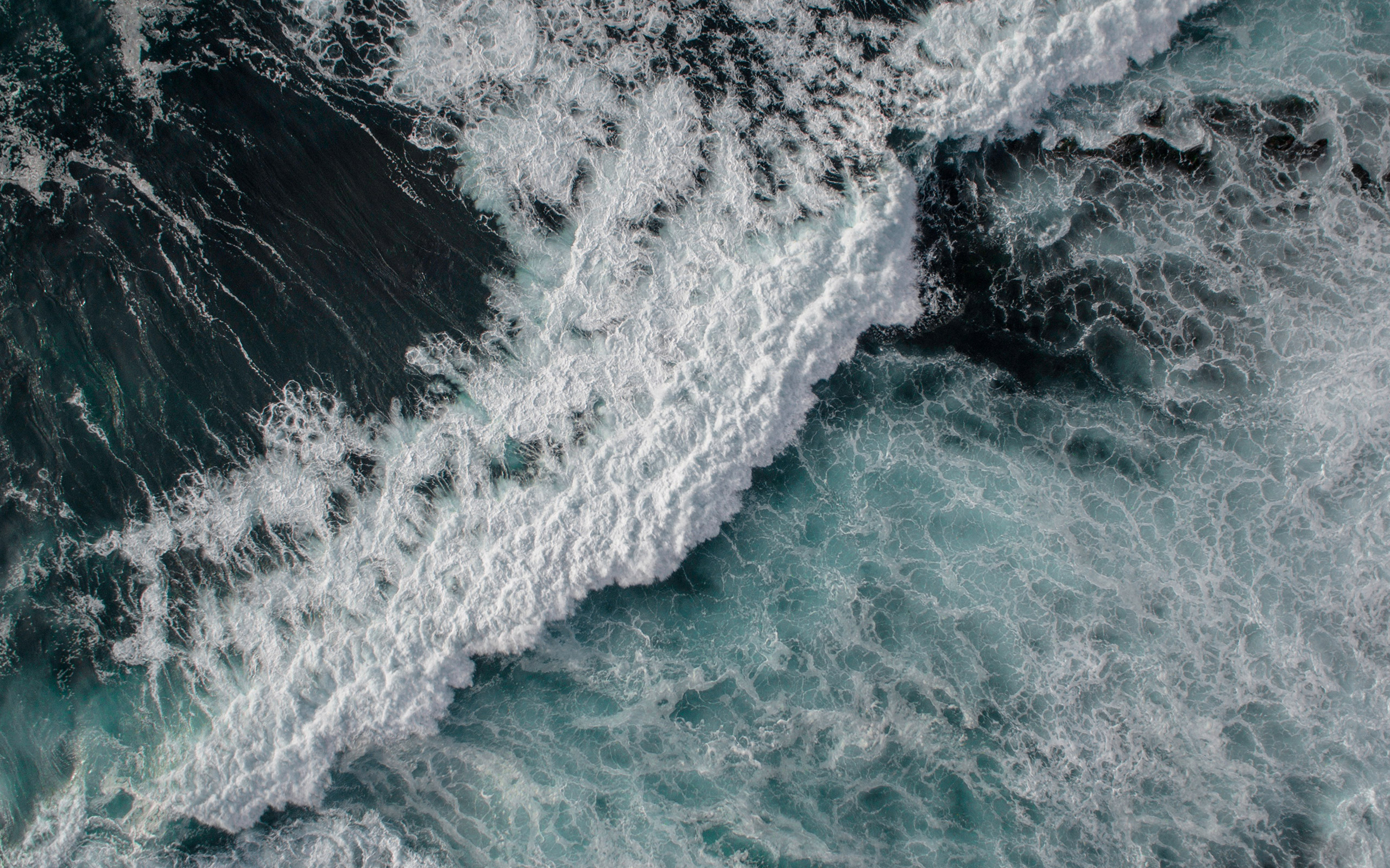 Ocean waves from drone Wallpaper | nextbackground.com