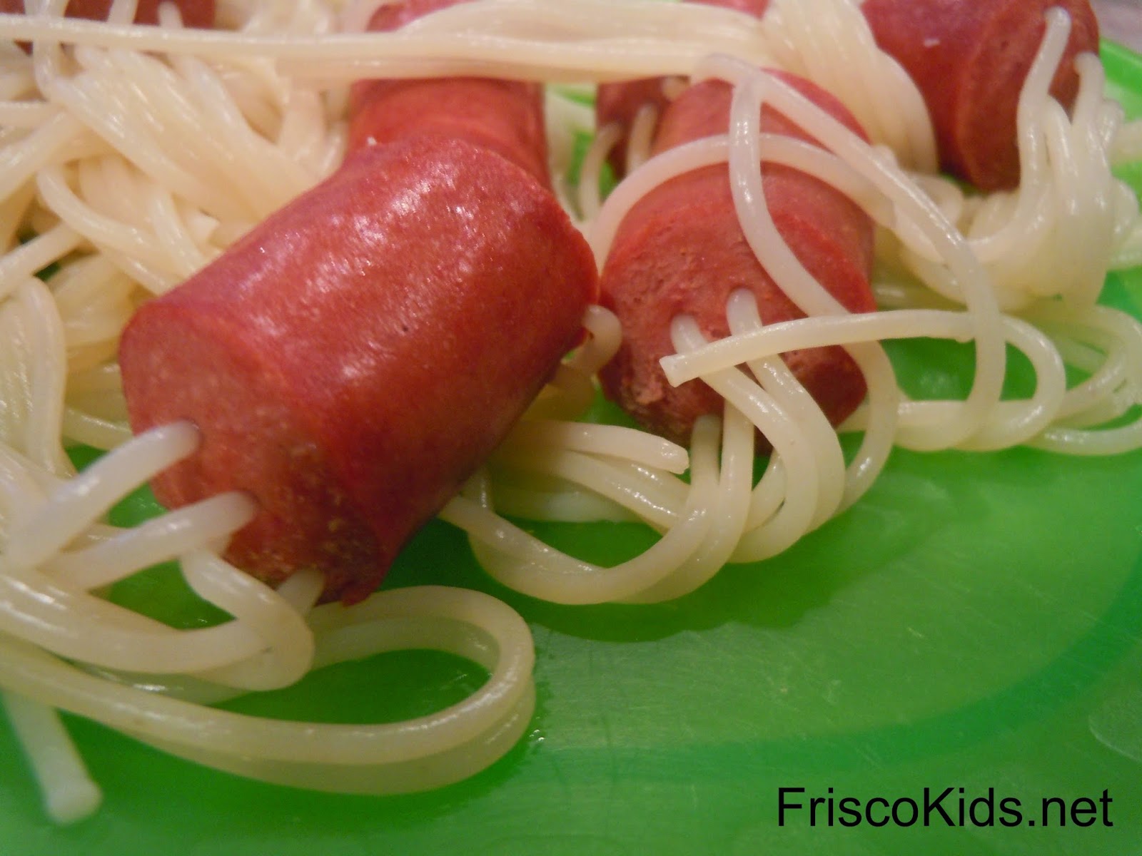 Frisco Kids: A weird meal to make: pasta dogs