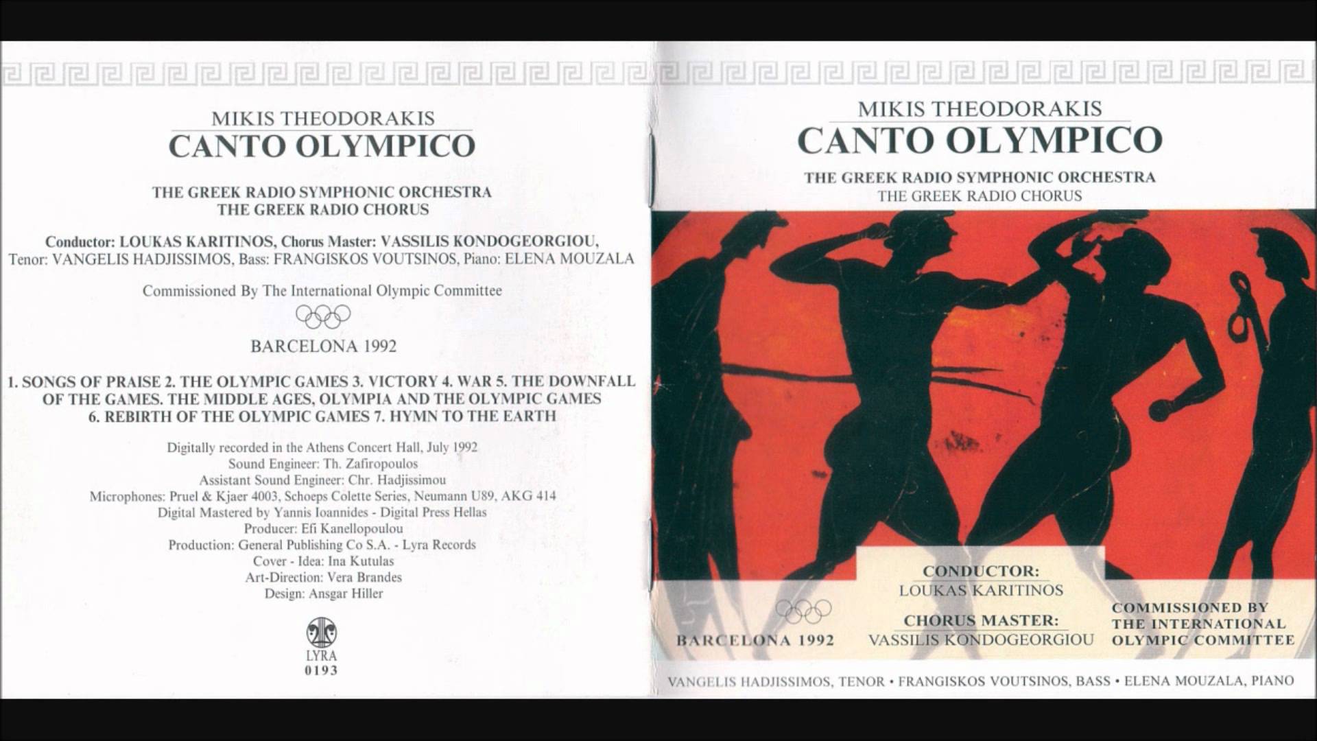 Mikis Theodorakis ~ Song of Praise, Ode to Zeus (Canto Olympico ...
