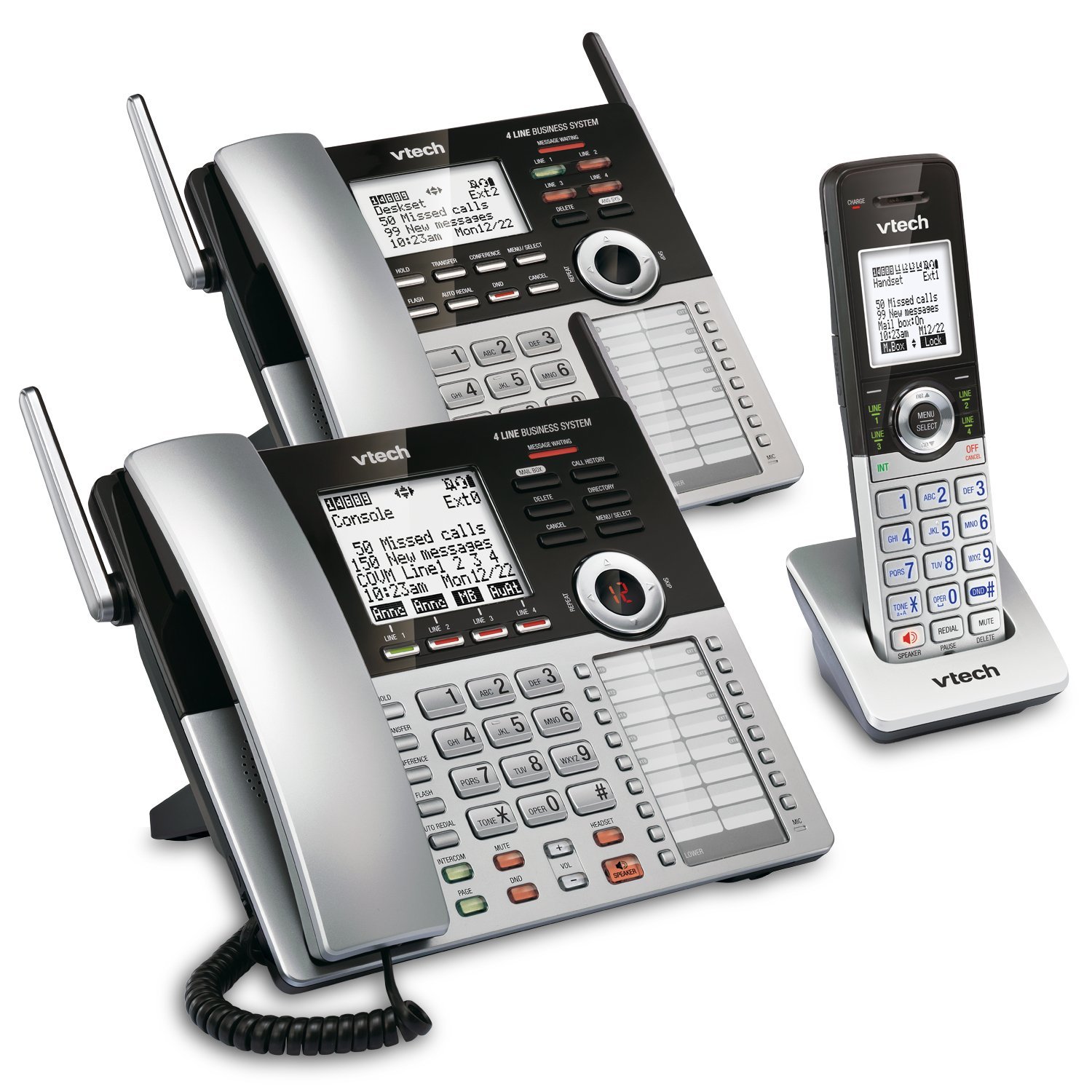 Amazon.com: VTech 4-Line Small Business Phone System - Office ...