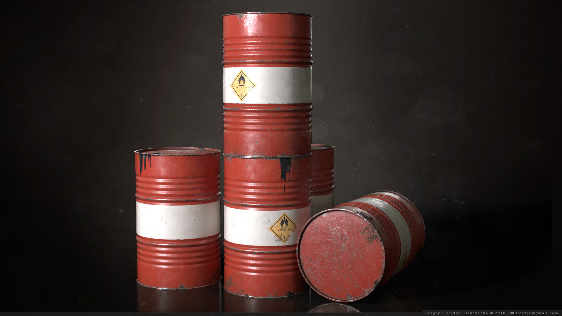 ArtStation - Oil Drum / Barrel Prop, Sergey Danchenko