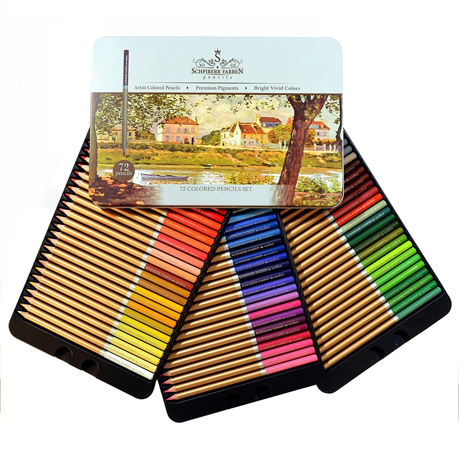 Amazon.com: Professional Premium numbered 72 Colored Pencils Set By ...