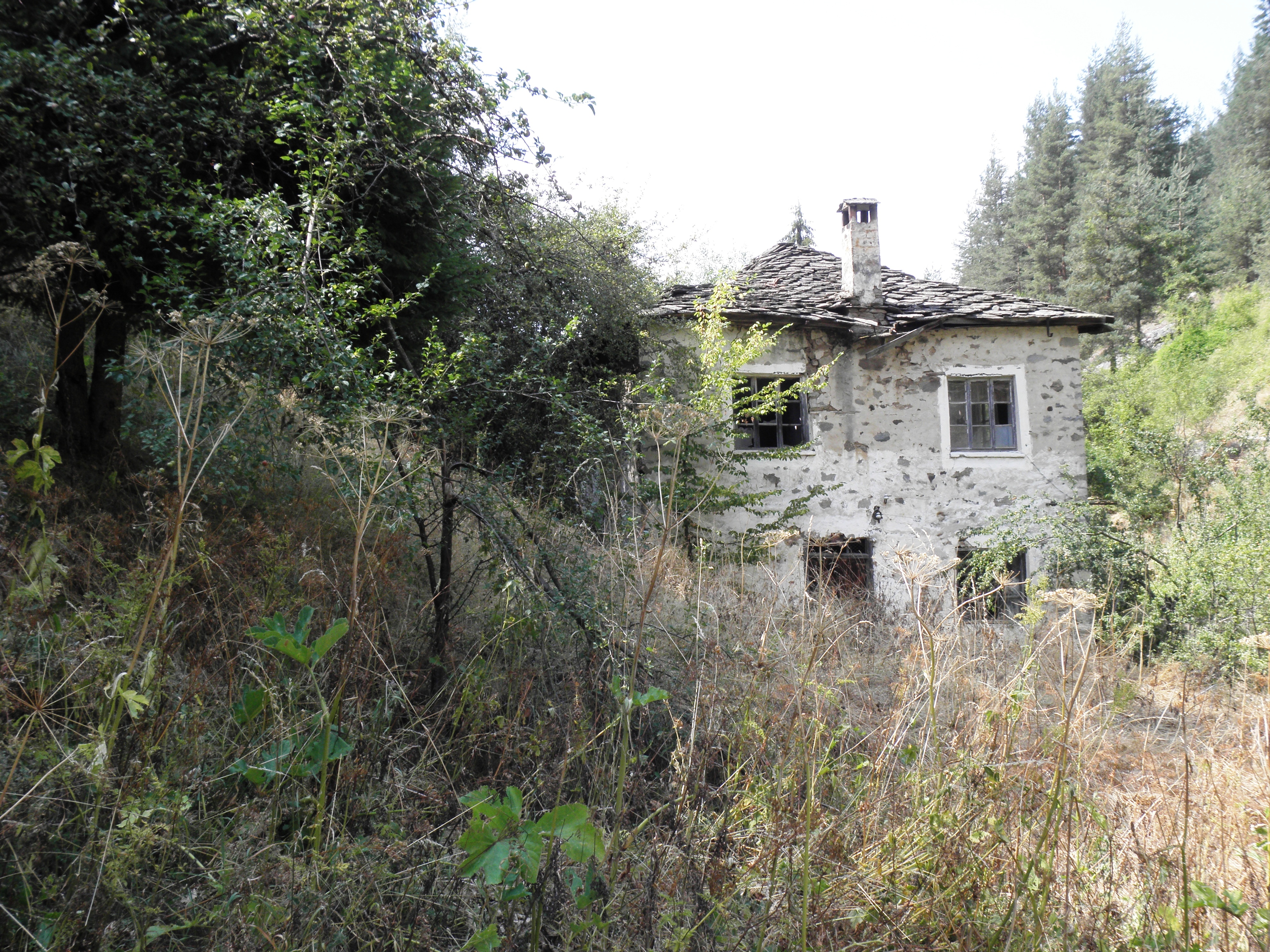 Old abandoned stone house photo