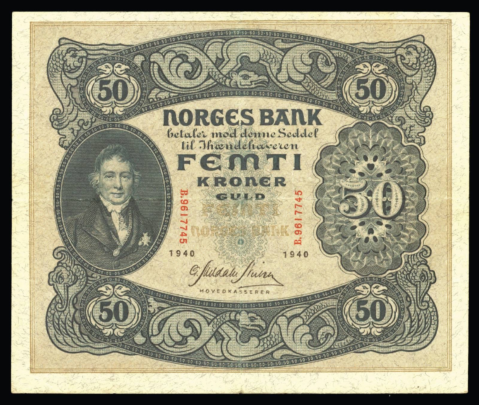 Norway 50 Kroner 1940|World Banknotes & Coins Pictures | Old Money ...