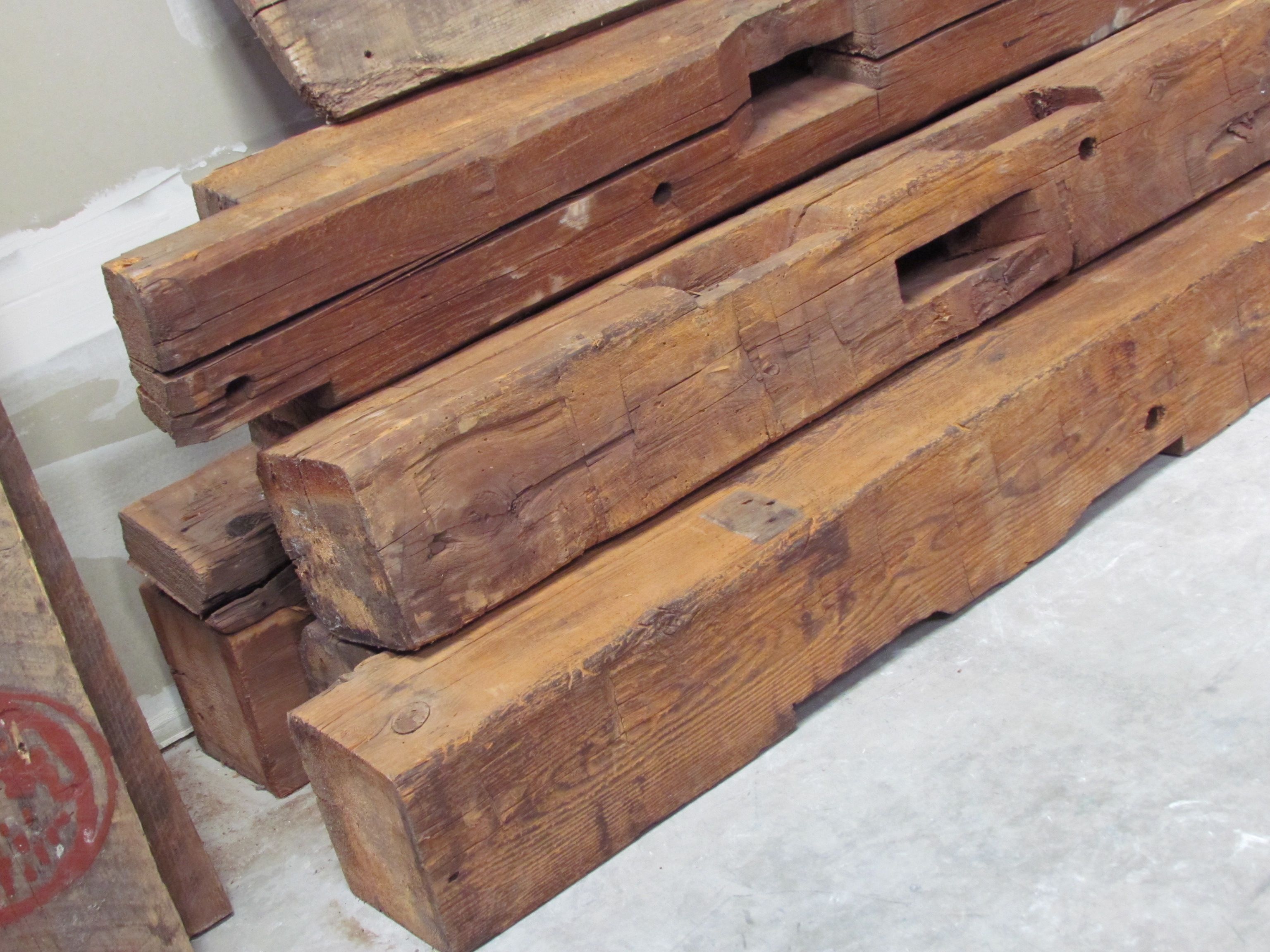 Old barn beams make great fireplace mantels | American Barn & Wood ...