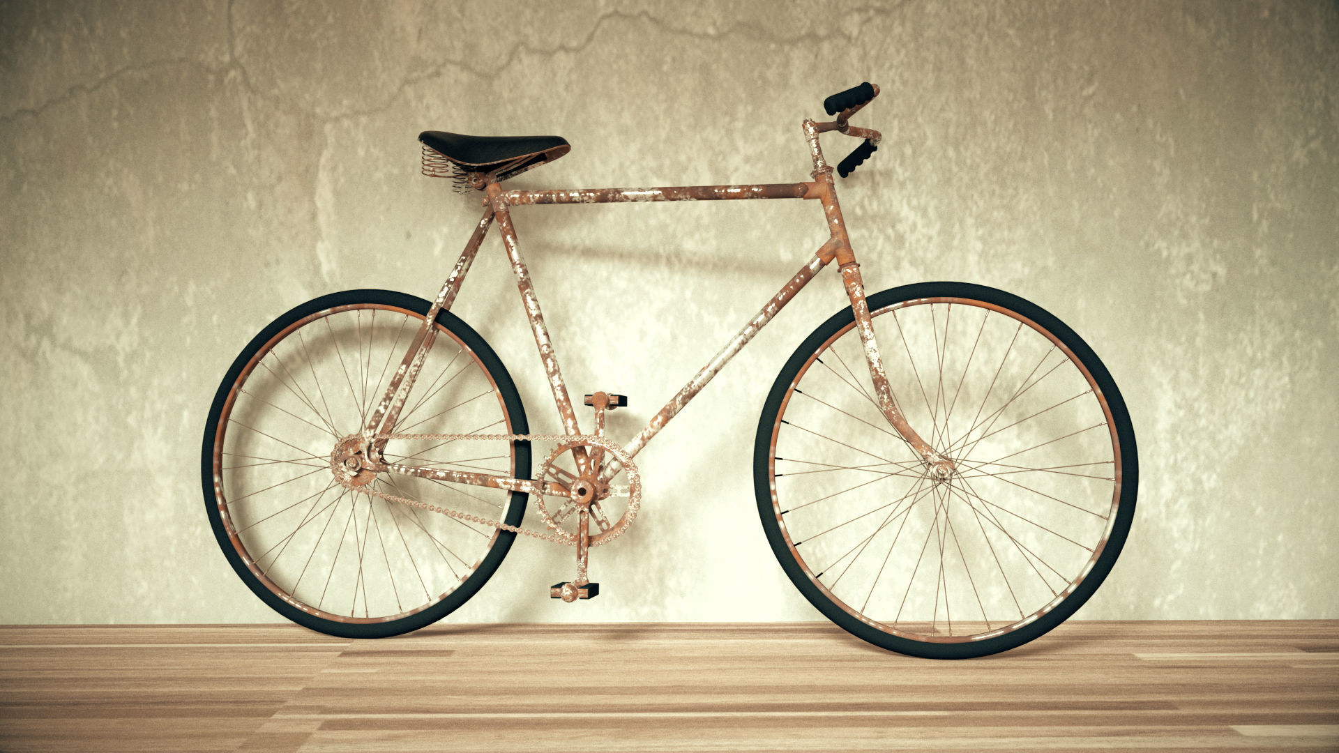 3D model Rusted Old Bicycle | CGTrader