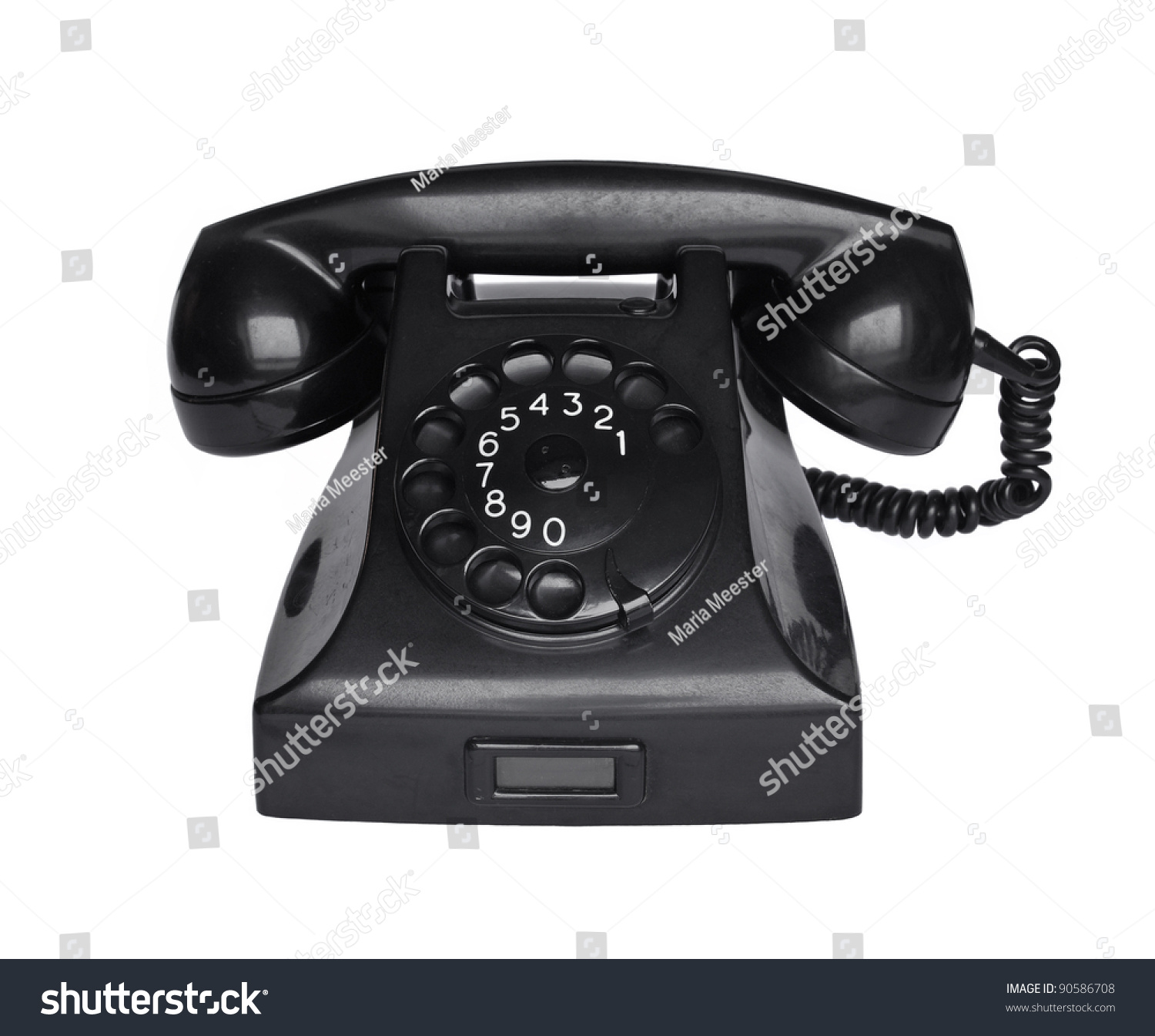Old Analogue Black Phone Stock Photo 90586708 - Shutterstock