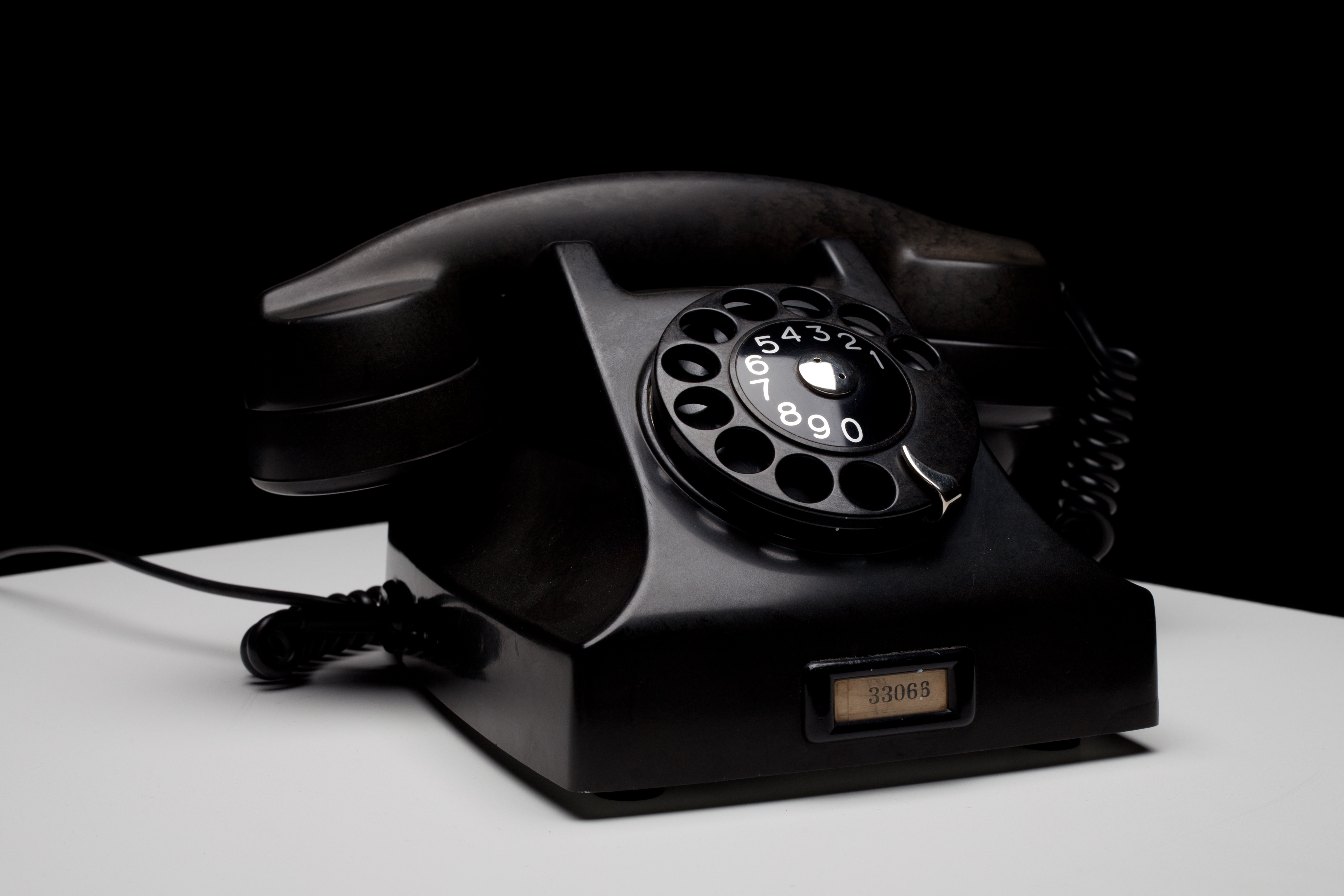 Old black telephone photo