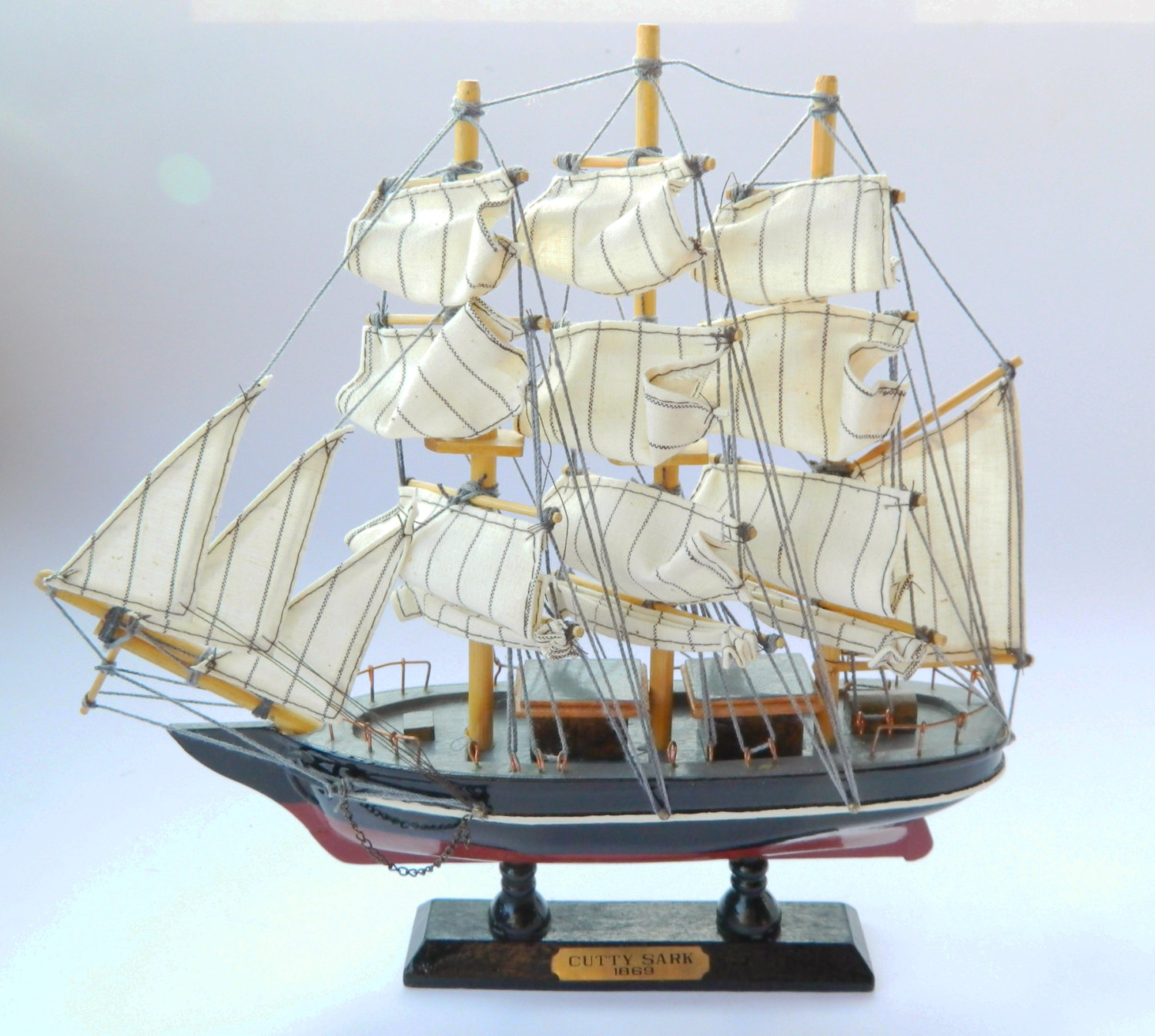 Collectible BoatVintage Wooden Model Ship Cutty Sark Model