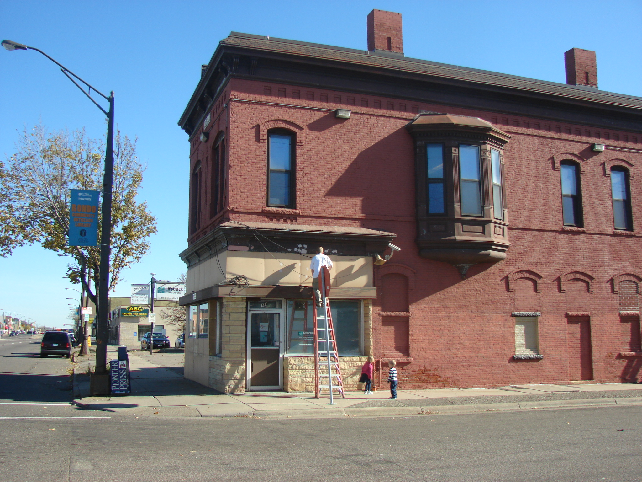 Exterior Painting Old Commercial Brick Building