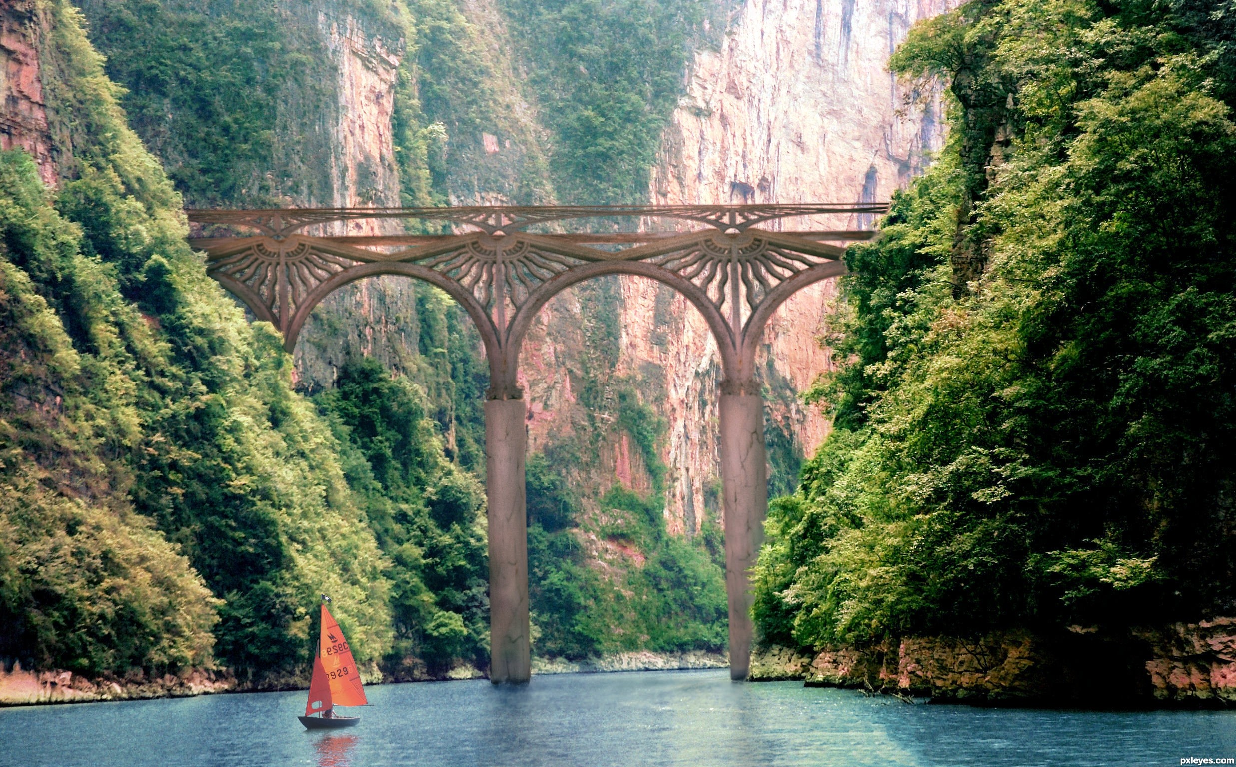 old bridge picture, by gornats for: cracked arch photoshop contest ...