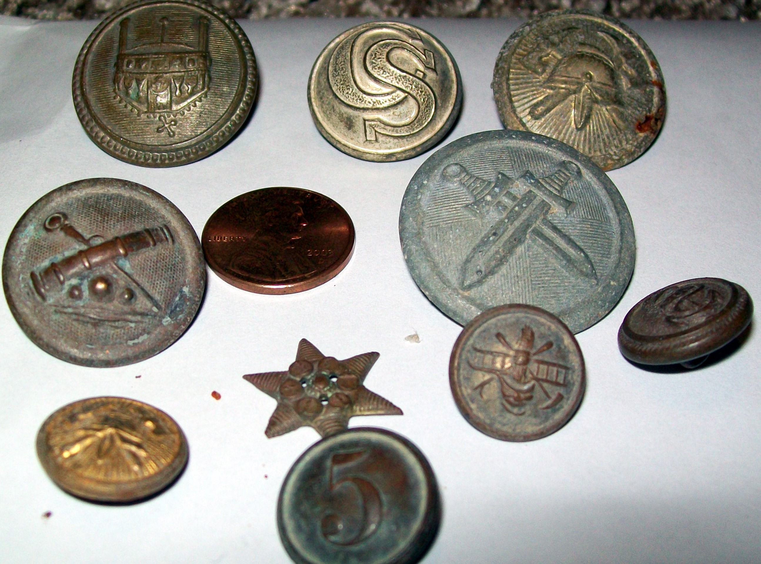 Old Metal Buttons