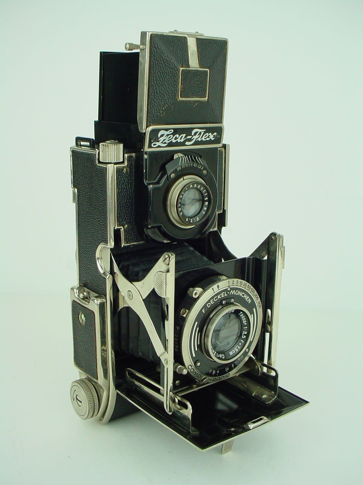Zeca Flex Zeh Camera Vintage 1937 Strut Folding TLR w 7 5cm Tessar ...