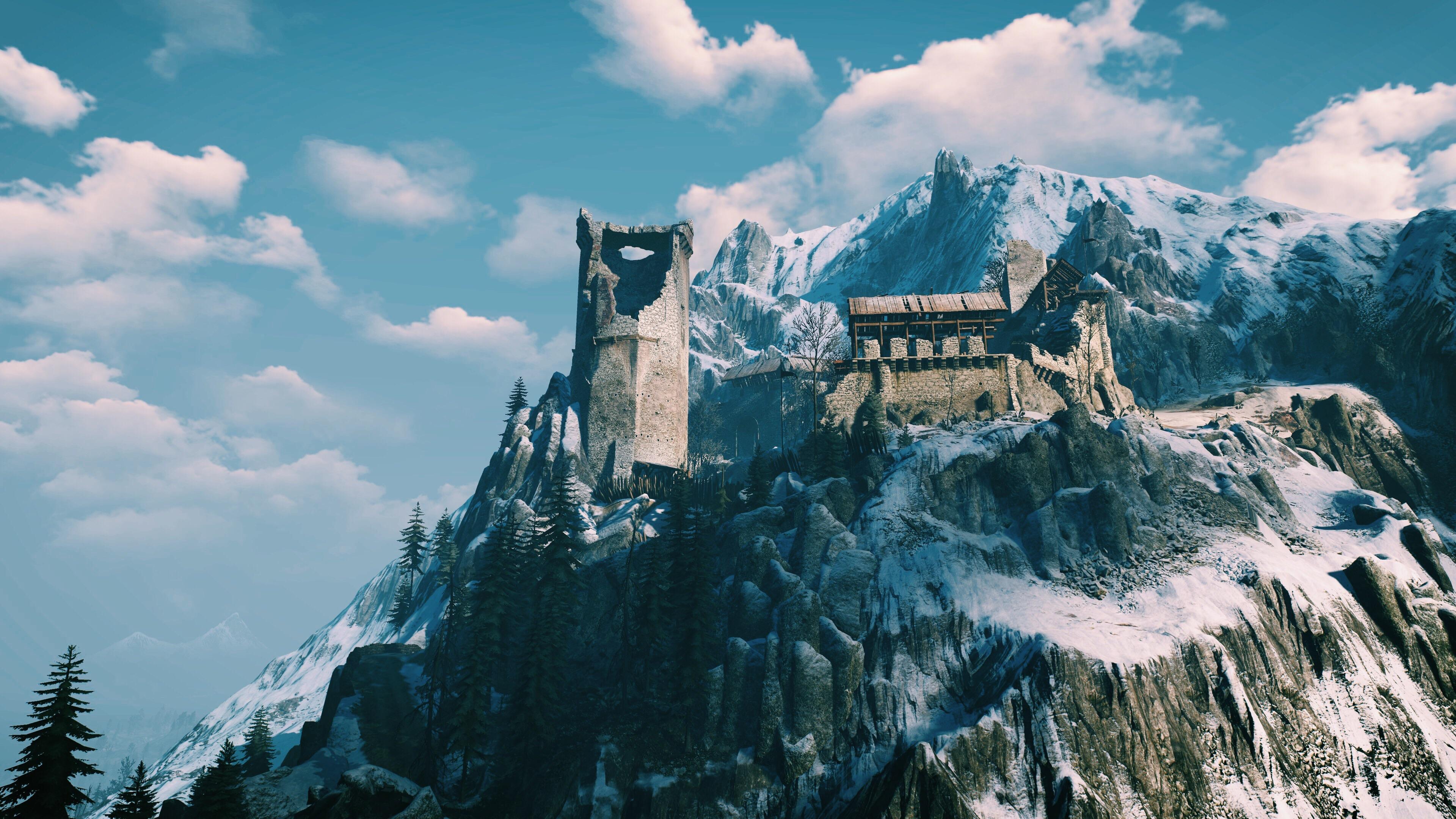 Old castle on a cliff : witcher