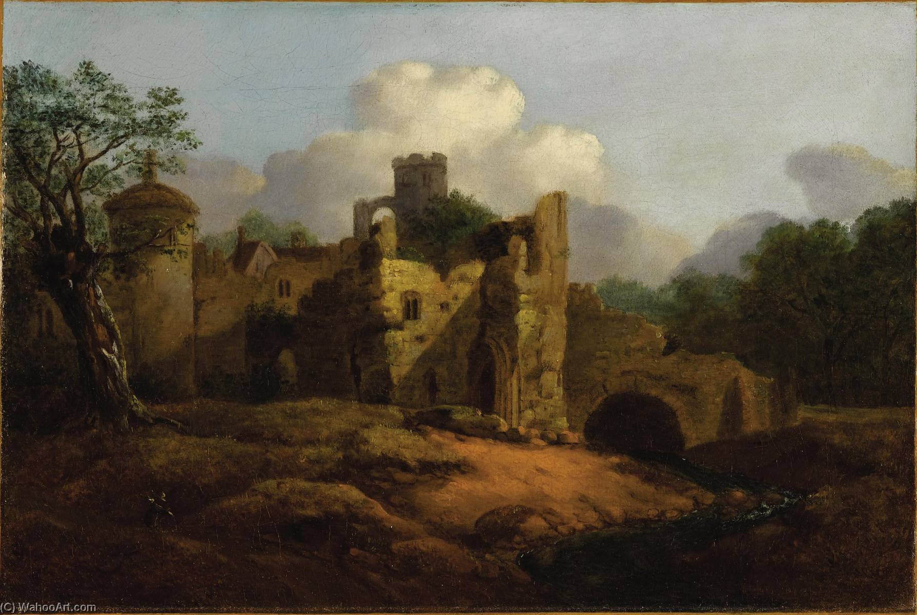 Old Castle, Oil On Canvas by Thomas Gainsborough (1727-1788, United ...