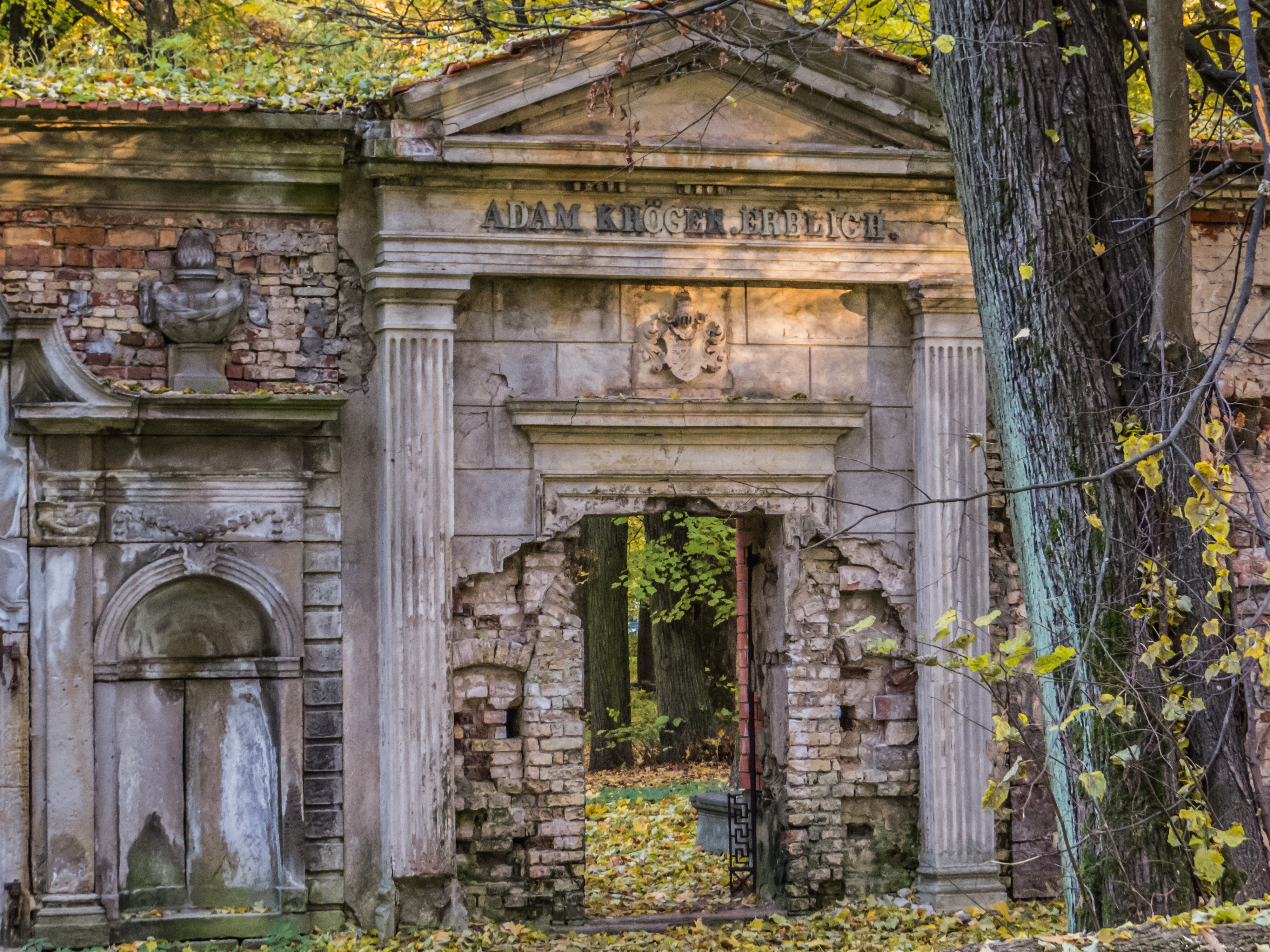 Old cemetery doors photo